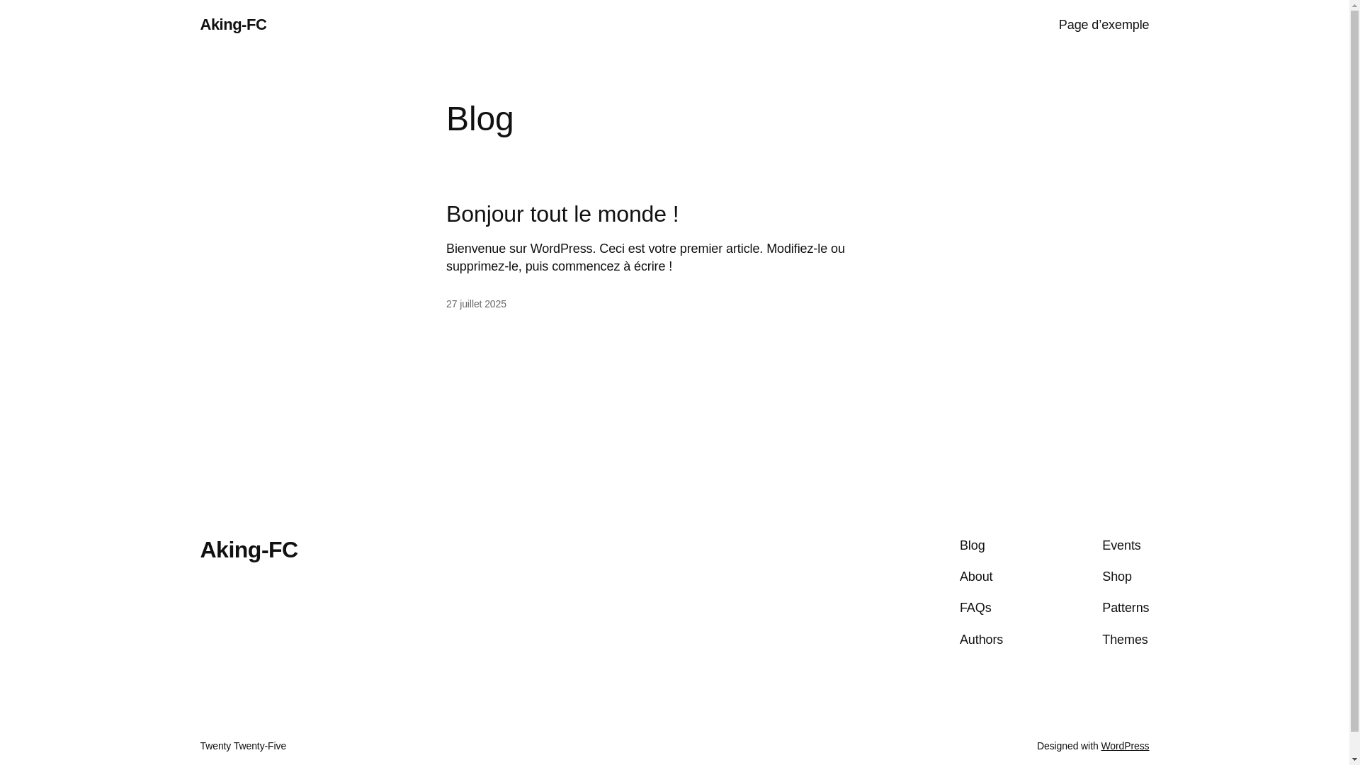 website screenshot of https://aking-fc.fr/