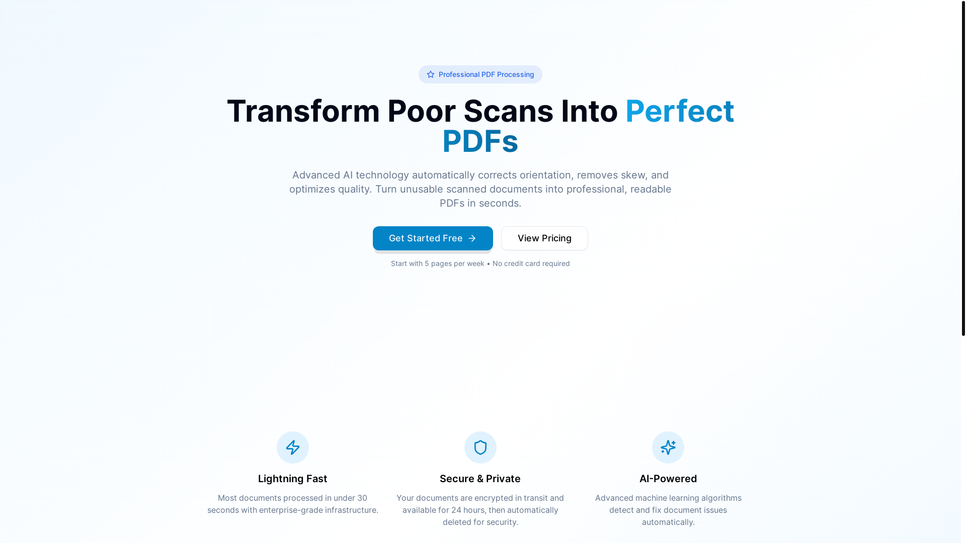 website screenshot of https://oneclickpdf.io/
