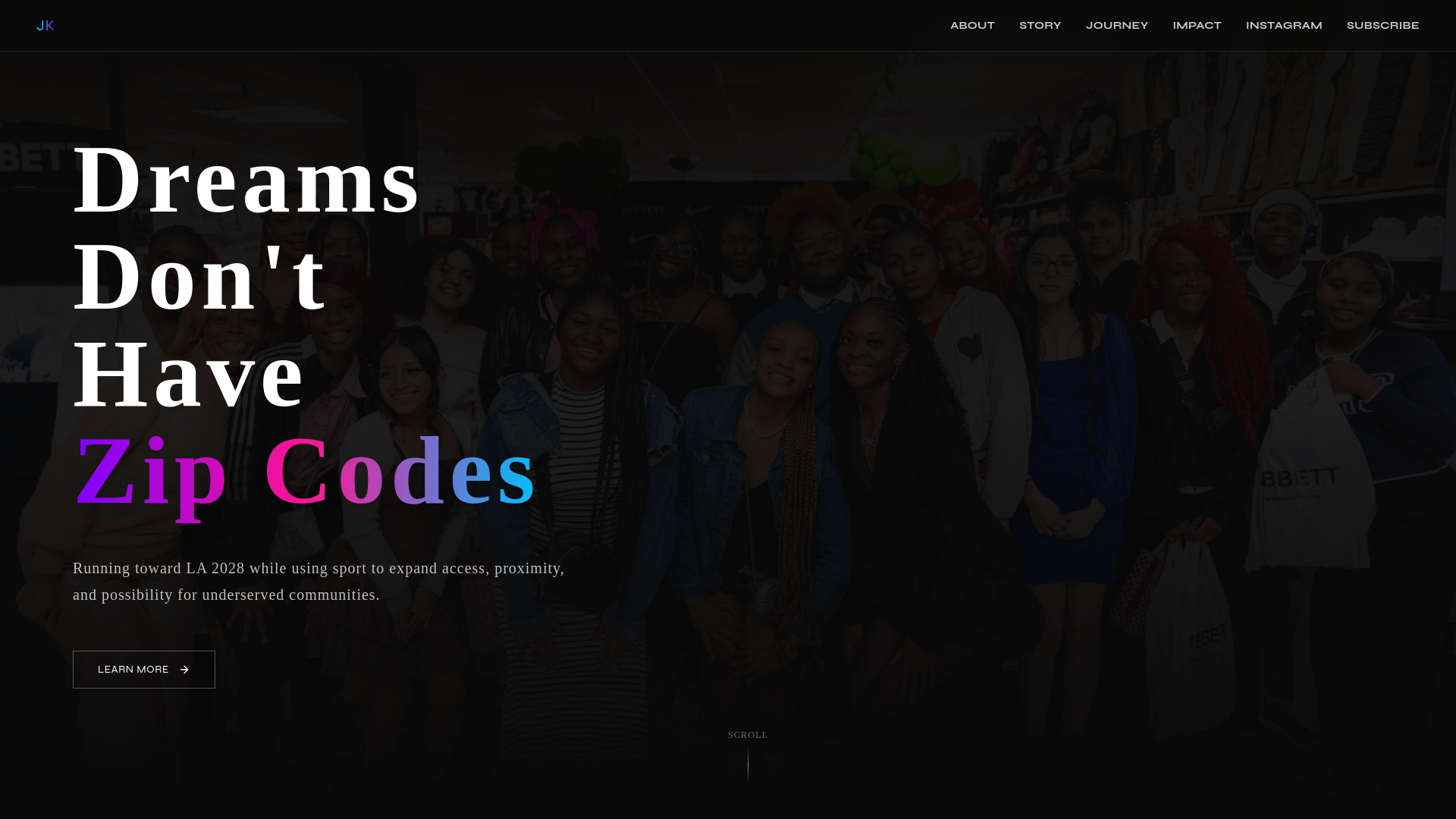 website screenshot of https://jaylakirkland.com/