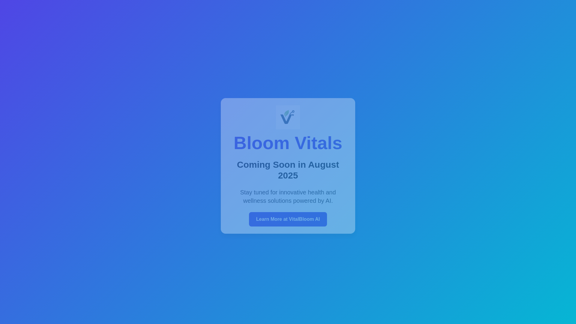 website screenshot of https://bloomvitals-landing.pages.dev/