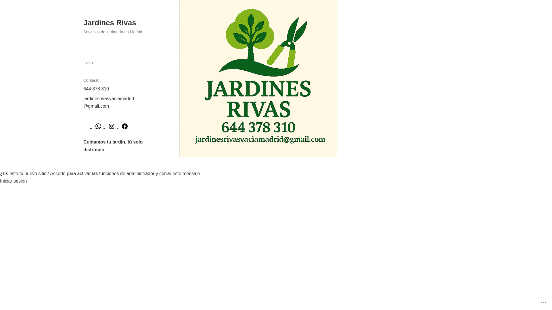 website screenshot of https://jardinesrivas.com/