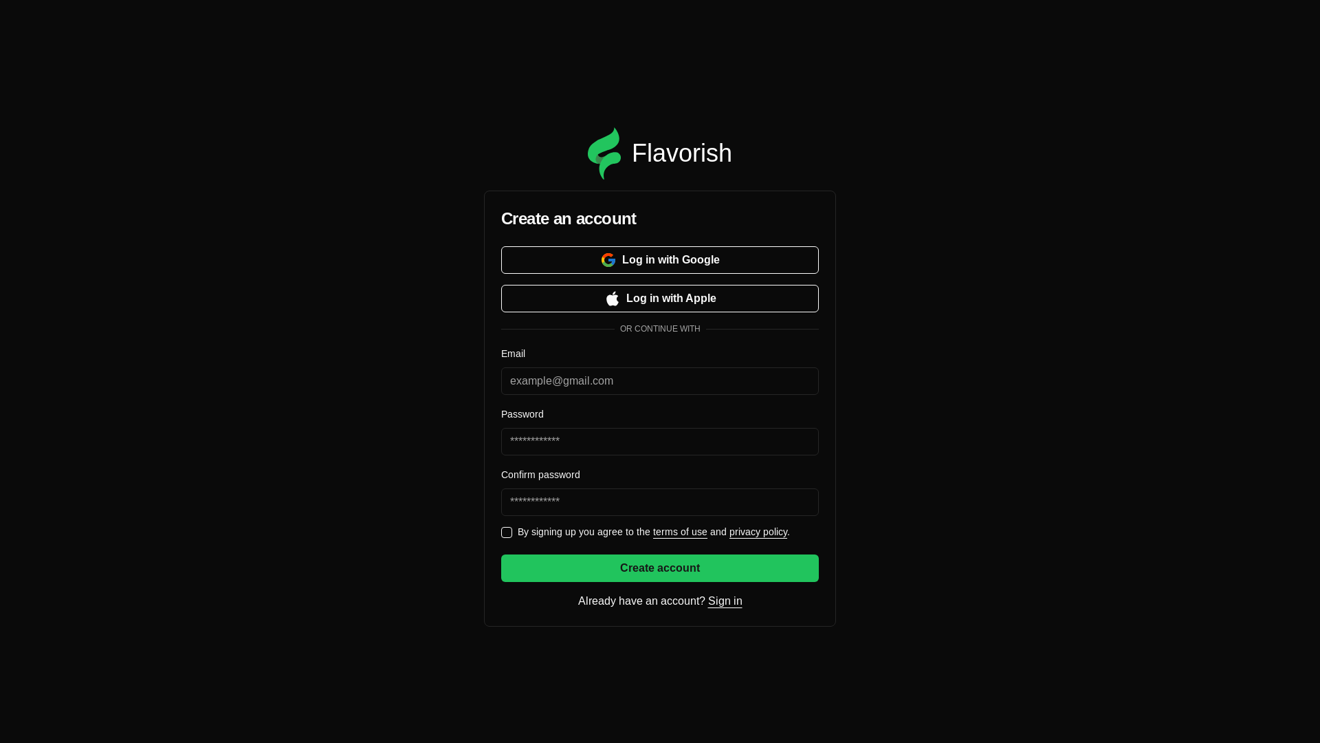 website screenshot of https://flavorish.pages.dev/