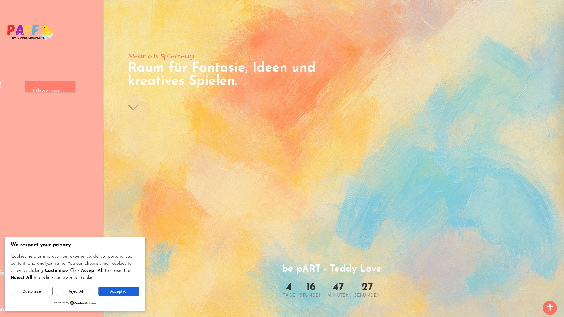 website screenshot of https://paffkreativ.net