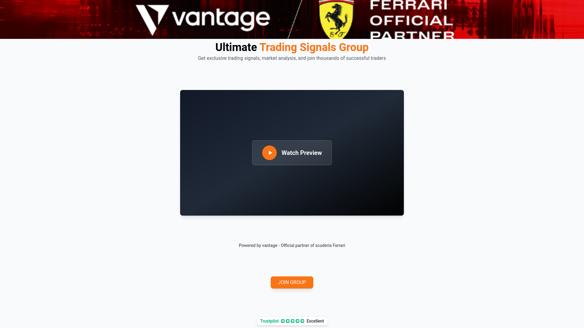 website screenshot of https://tradegrouppartner.com/