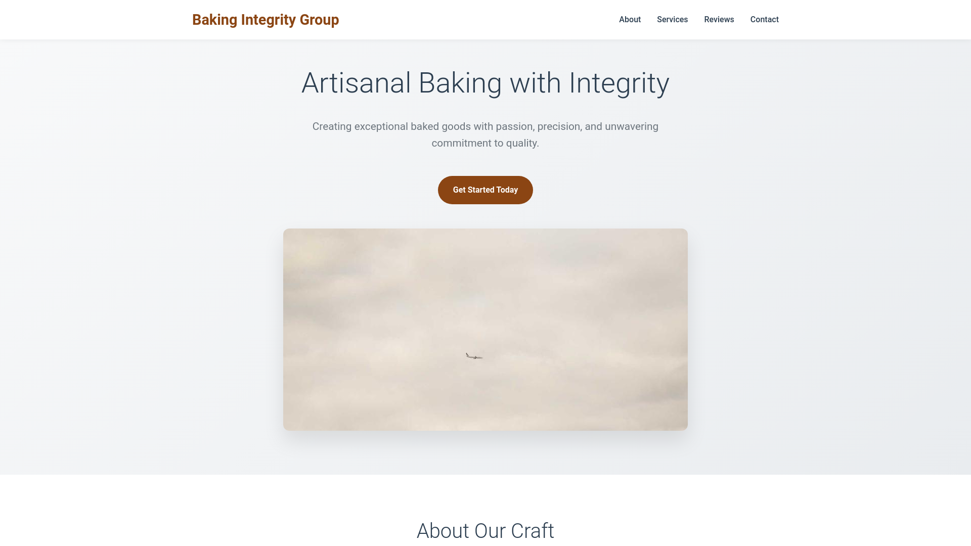 website screenshot of https://bakingintegritygroup.xyz/