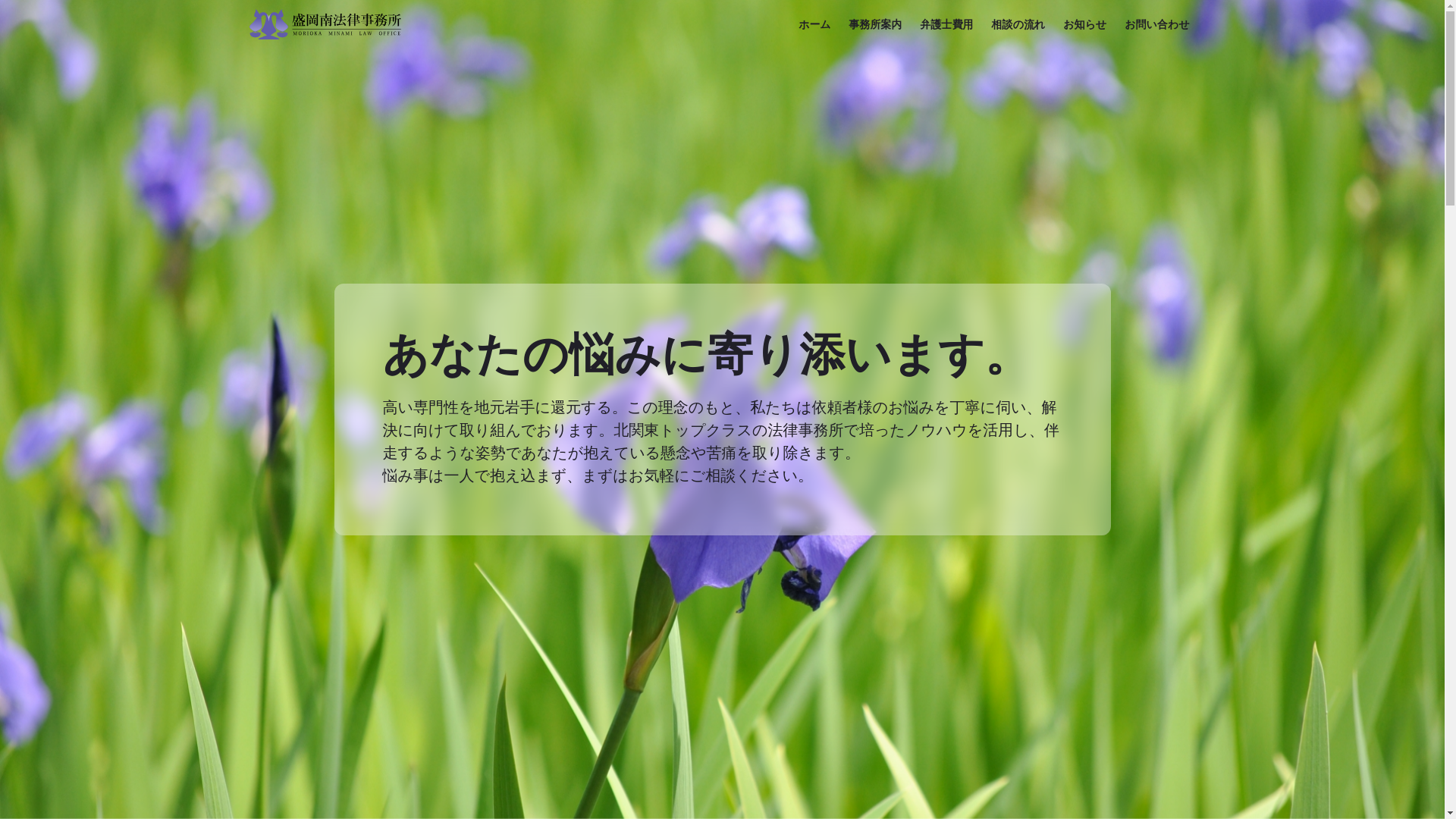 website screenshot of https://morioka-minami-law.pages.dev/