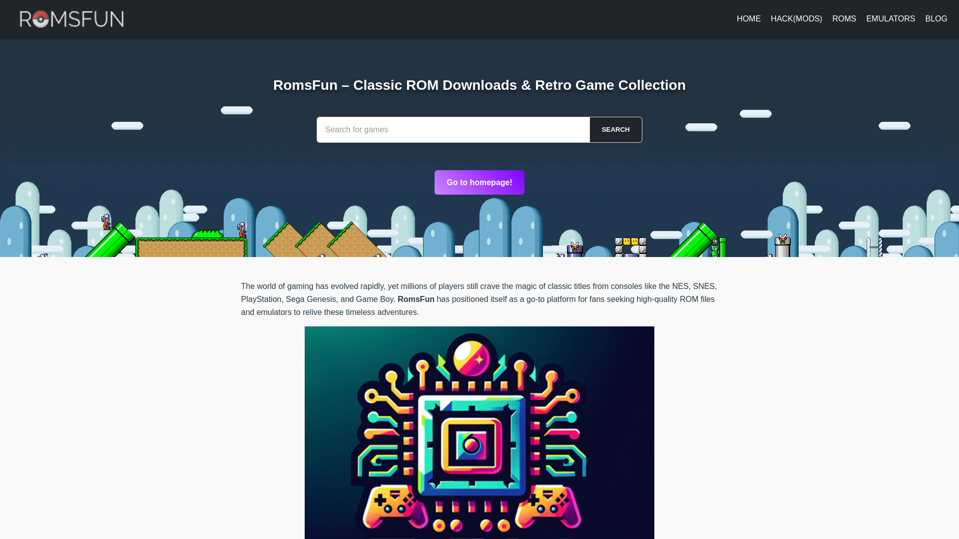 website screenshot of https://romsfun-com-cv.pages.dev/