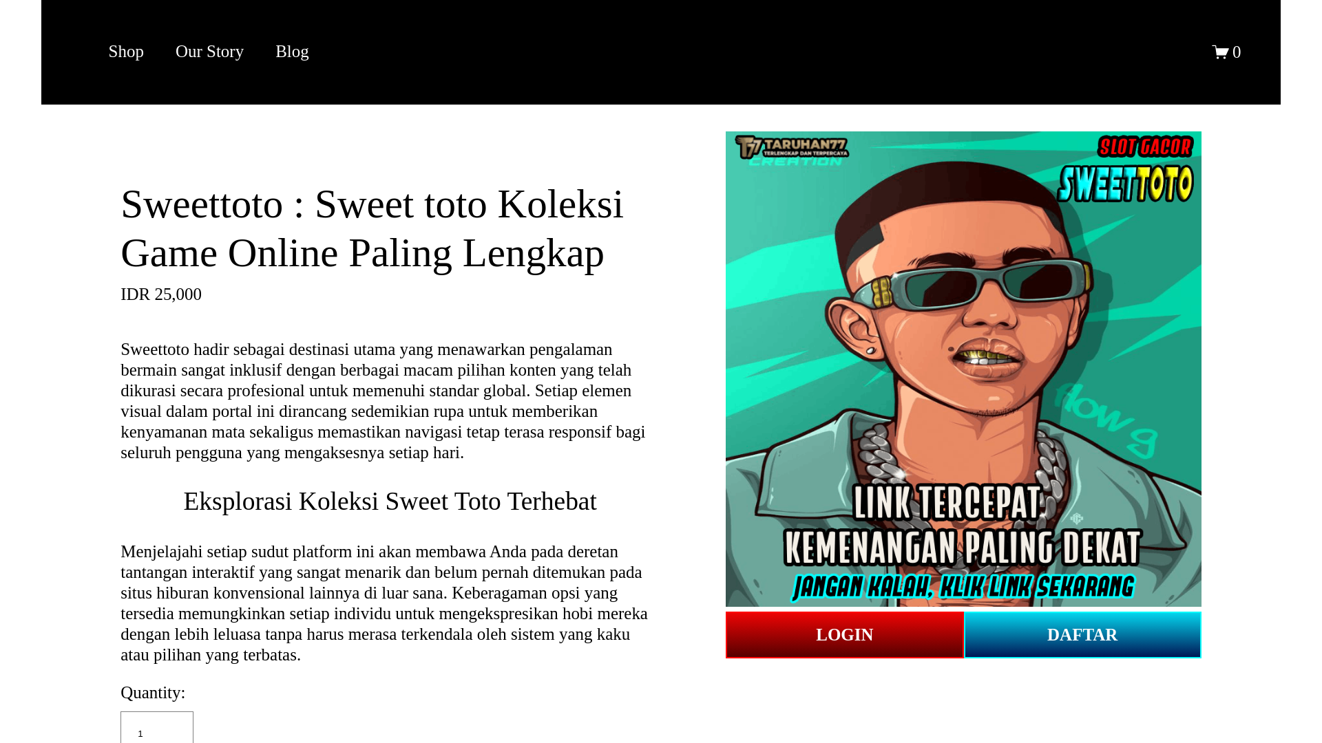 website screenshot of https://sweettoto.com