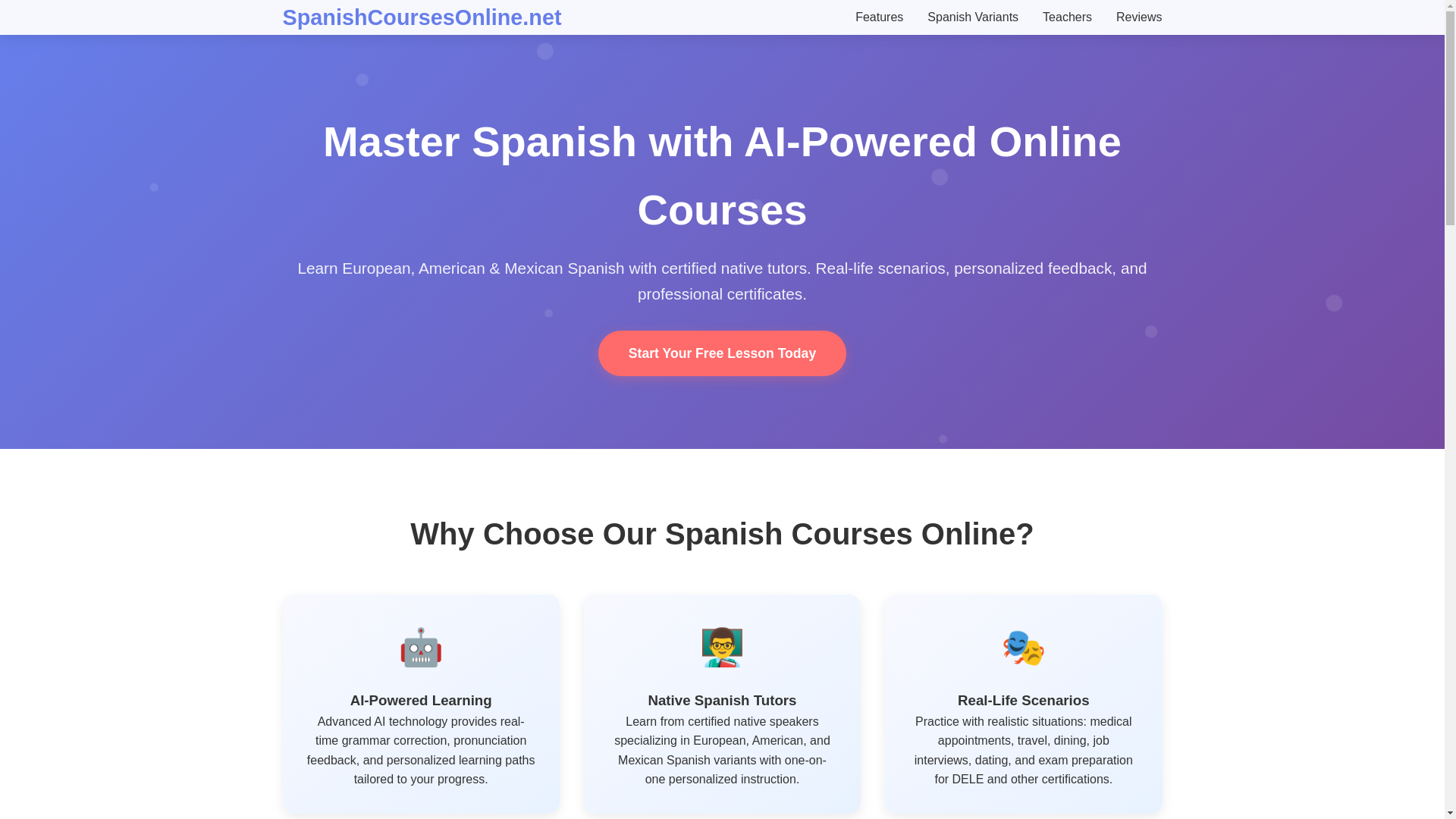 website screenshot of https://spanishcoursesonline.pages.dev/