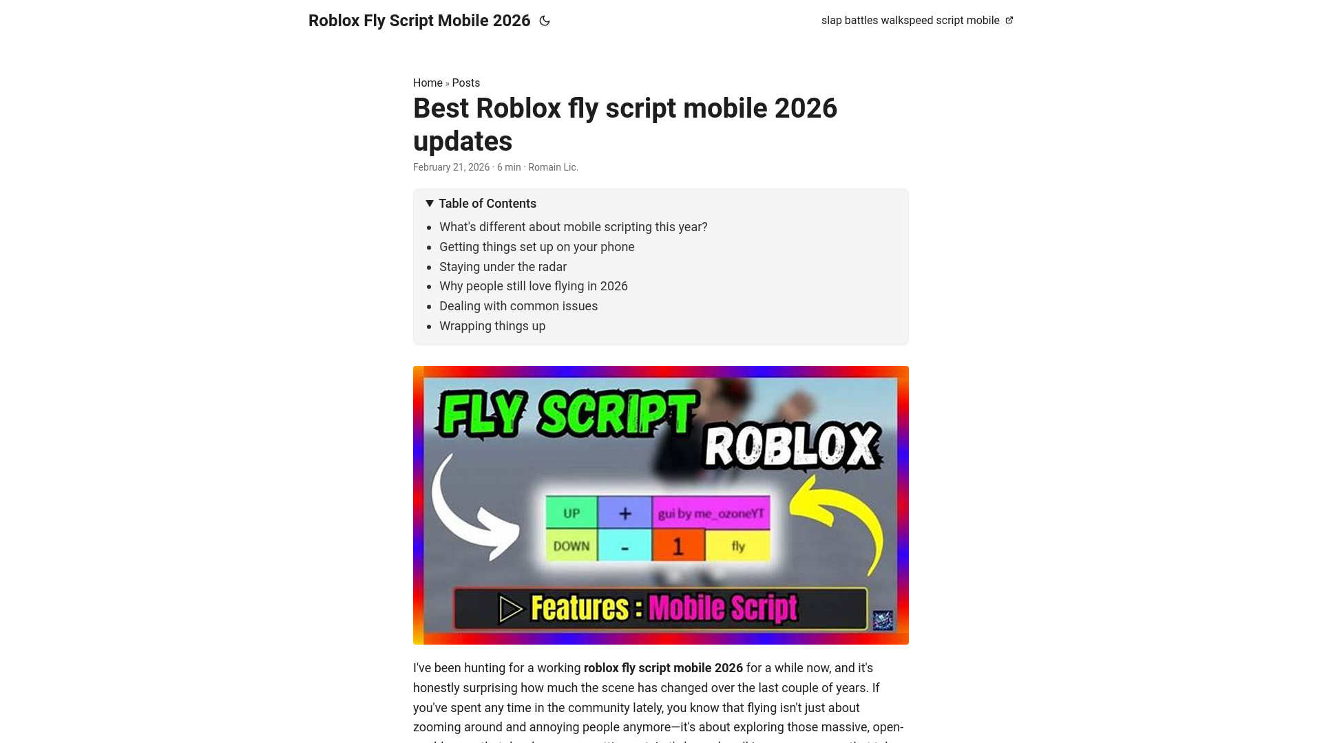 website screenshot of https://roblox-fly-script-mobile-2026.pages.dev/
