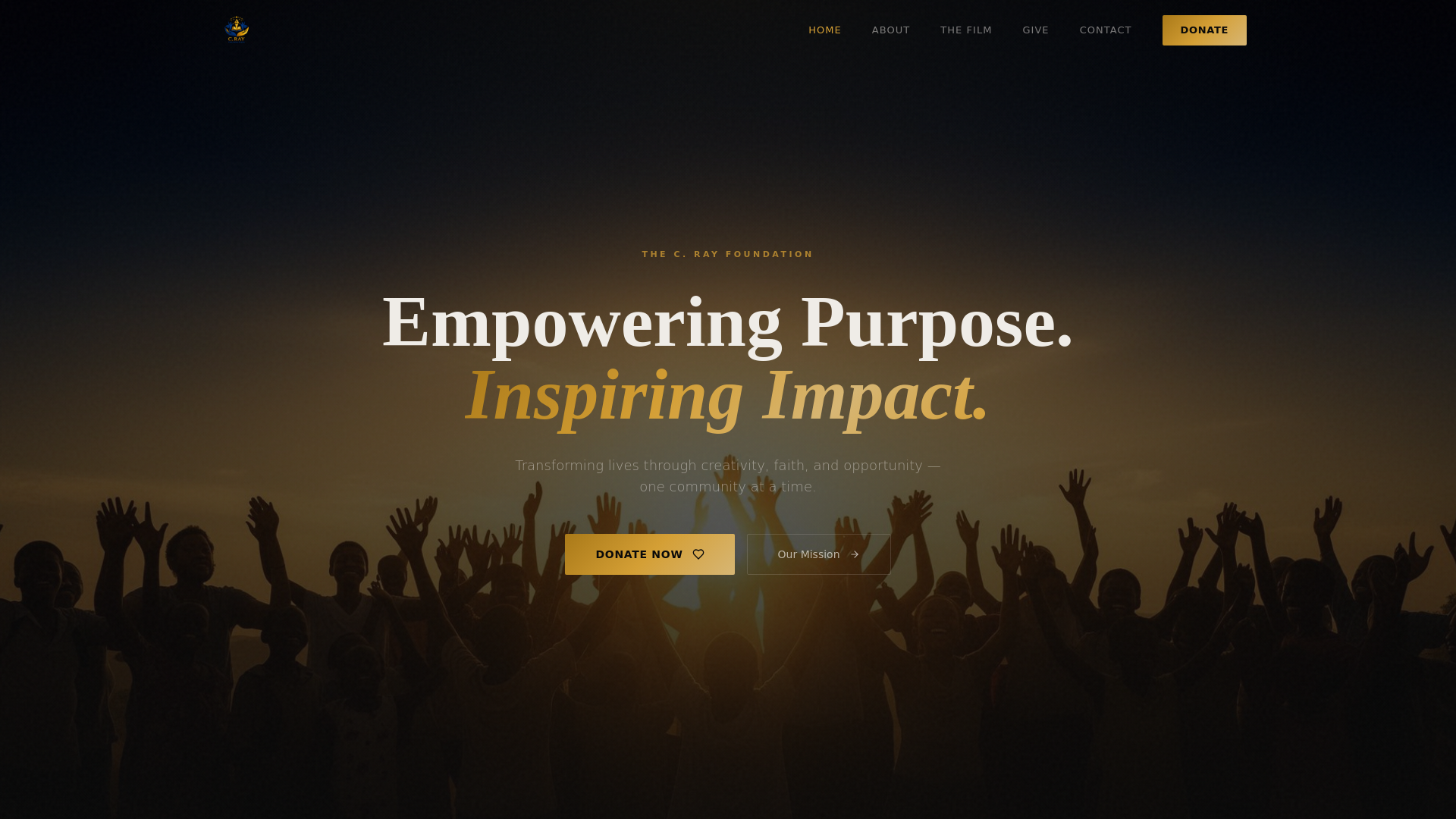 website screenshot of https://crayfoundation.net/