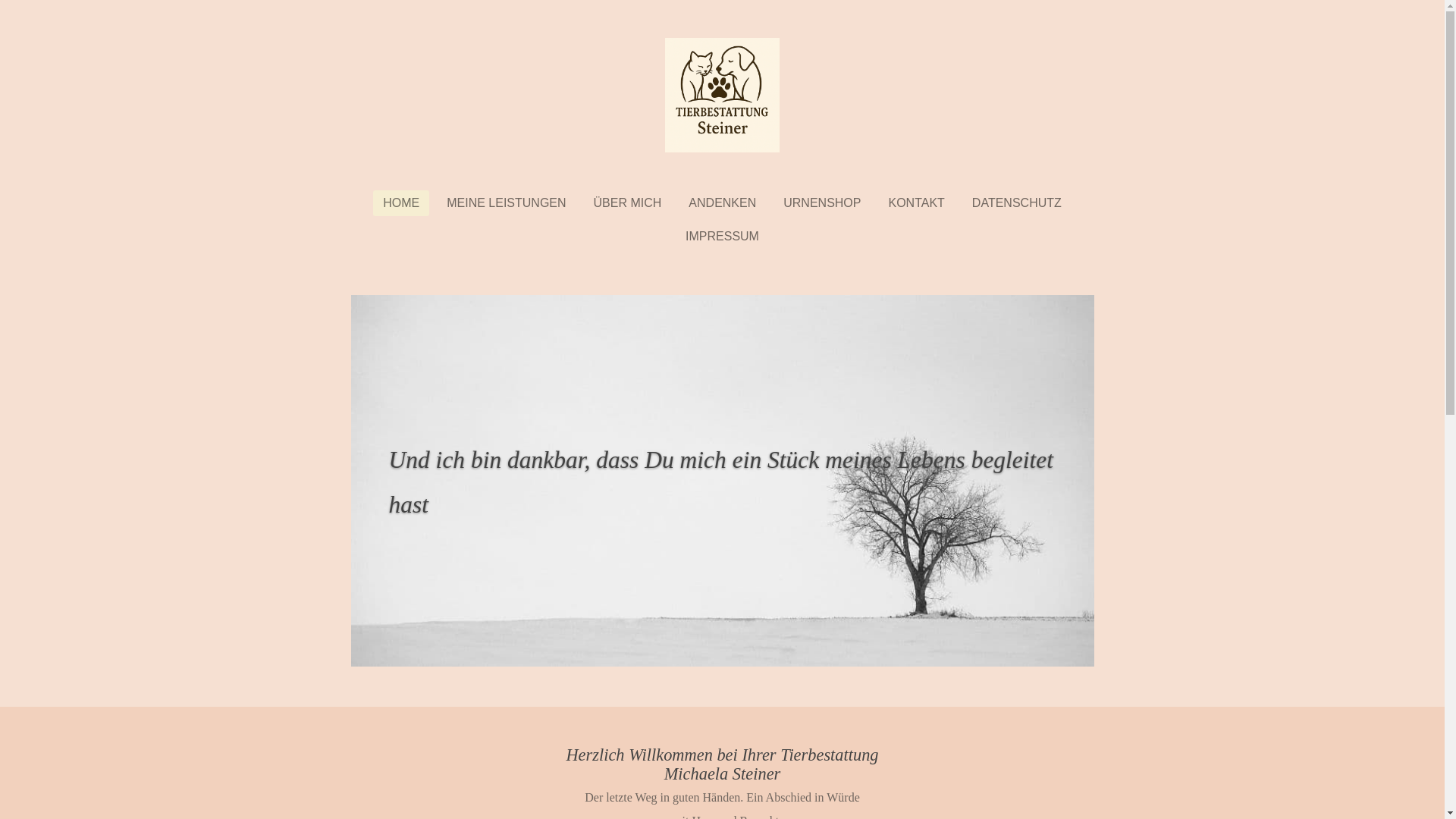 website screenshot of https://tierbestattung-steiner.de/