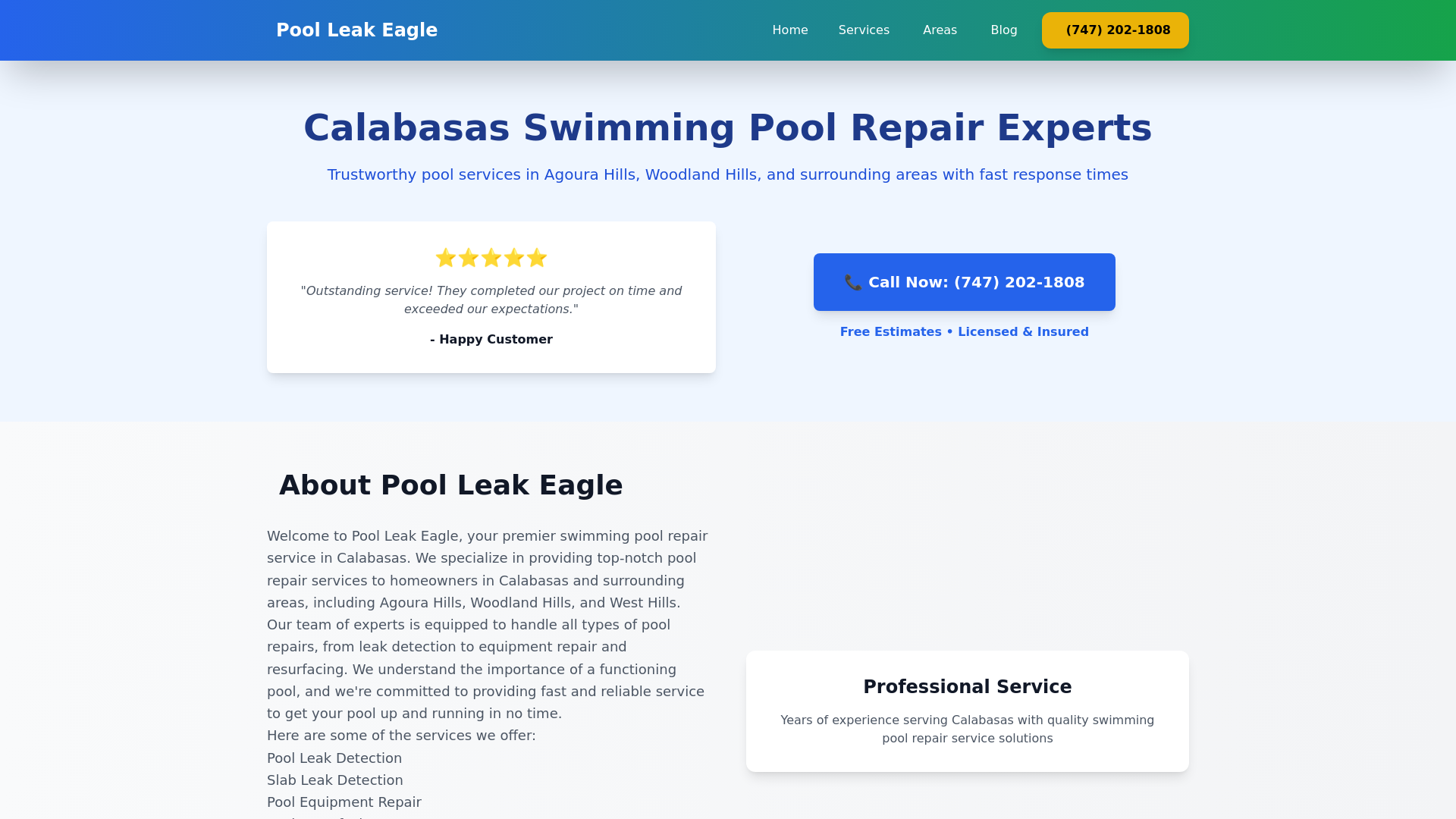 website screenshot of https://poolinspectorscalabasas.pages.dev/