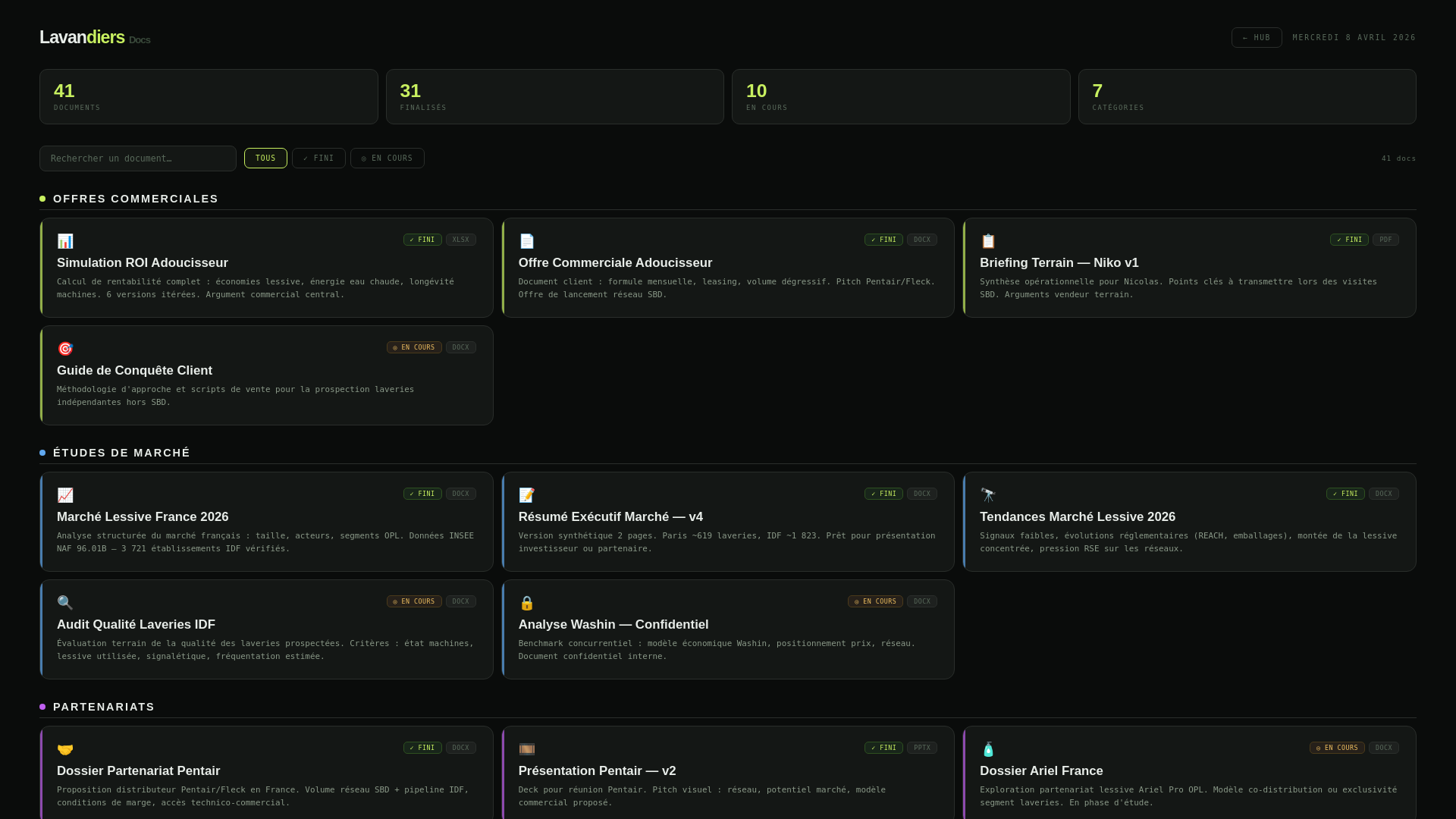 website screenshot of https://lavandiers-docs.pages.dev/
