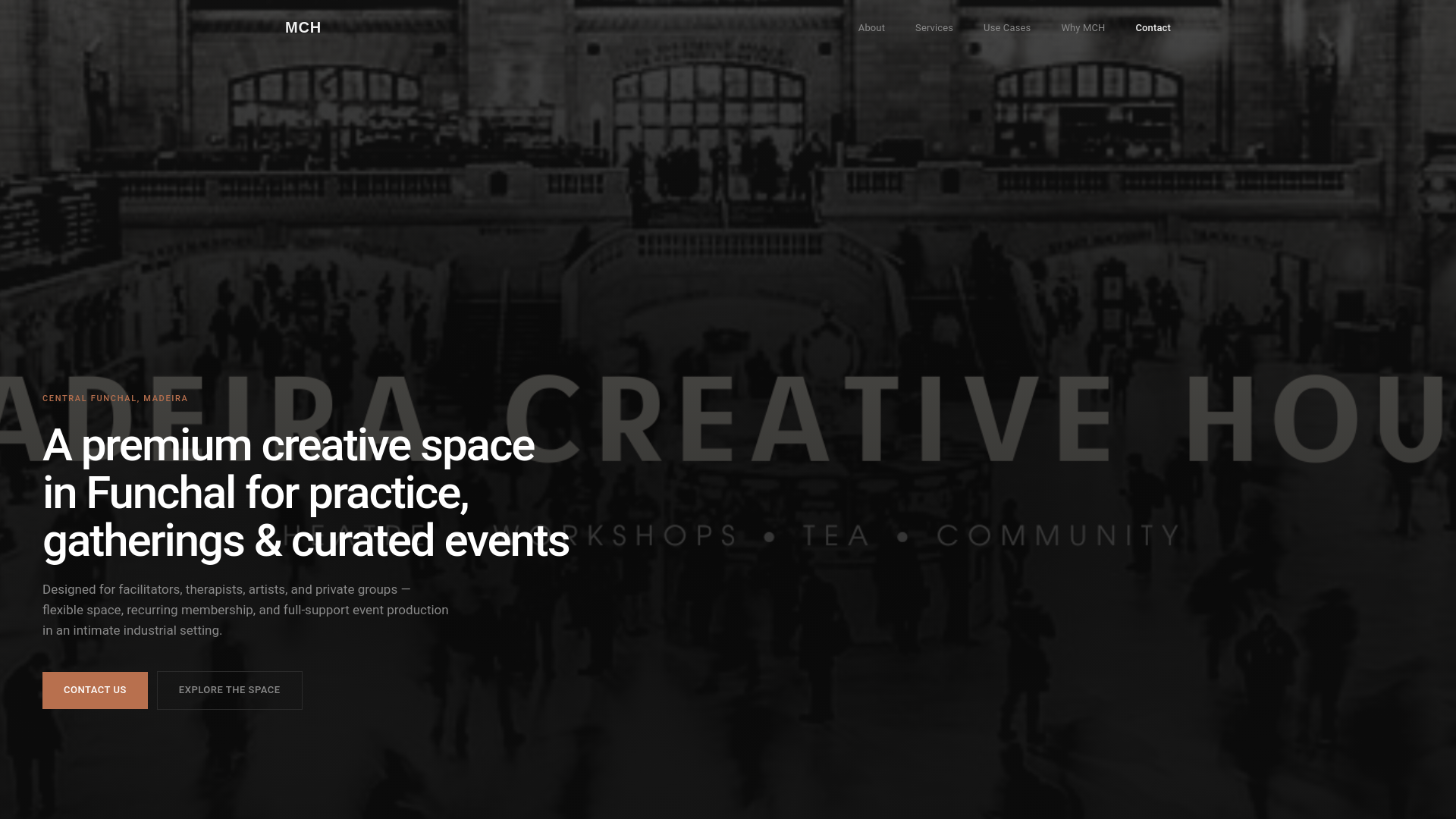 website screenshot of https://madeiracreativehouse.com