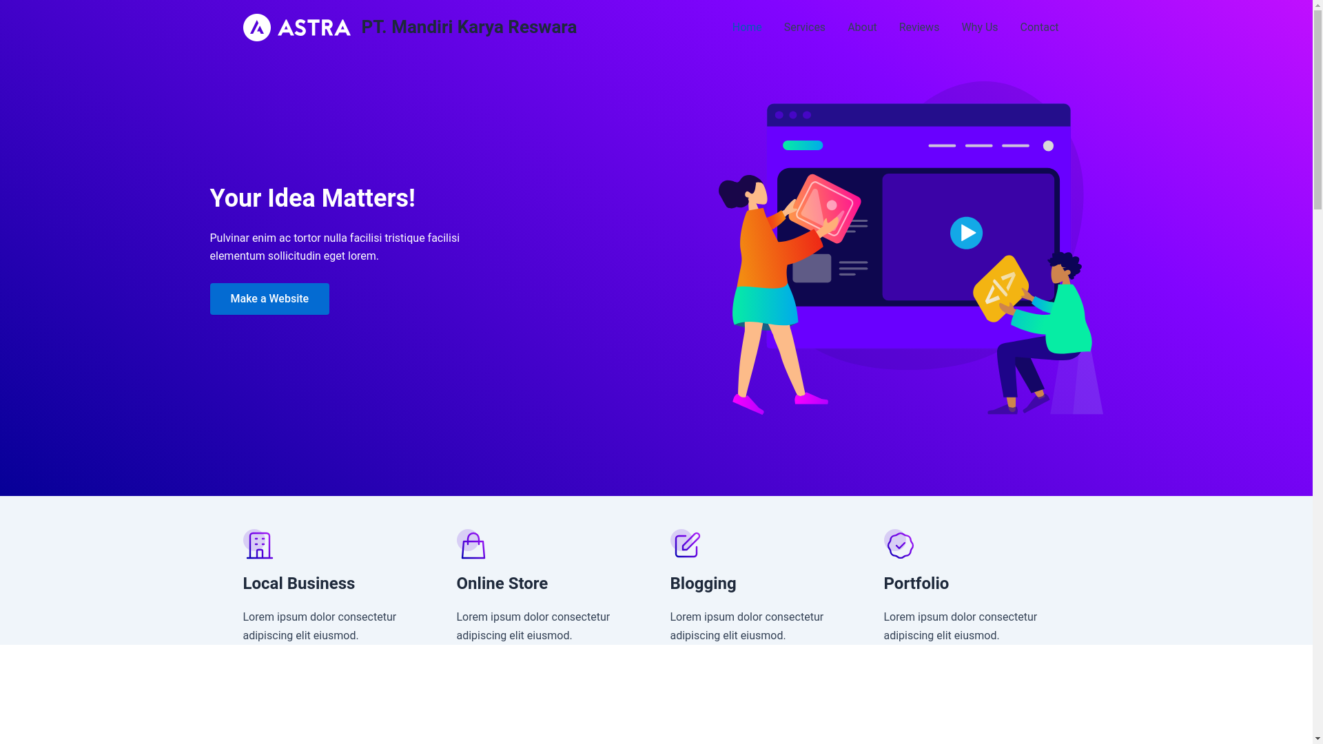 website screenshot of https://mkrconsultant.com/