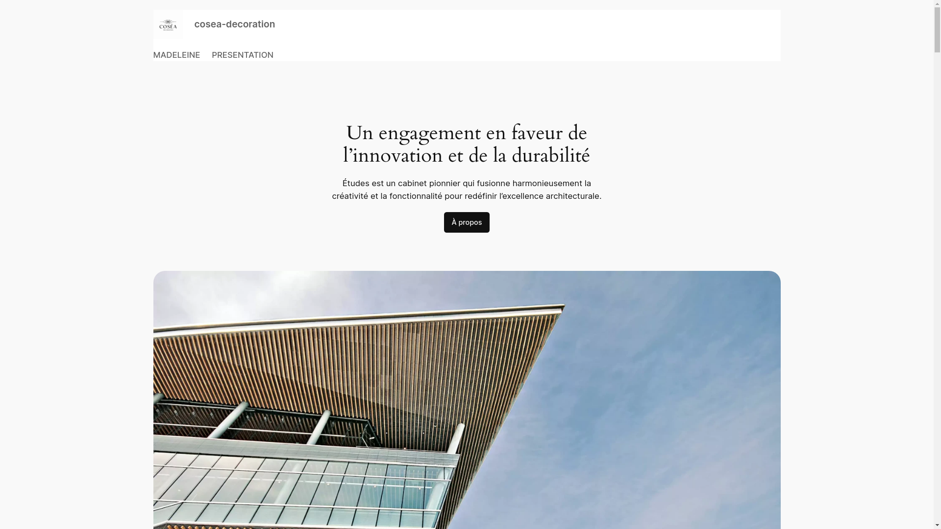 website screenshot of https://cosea-decoration.fr/