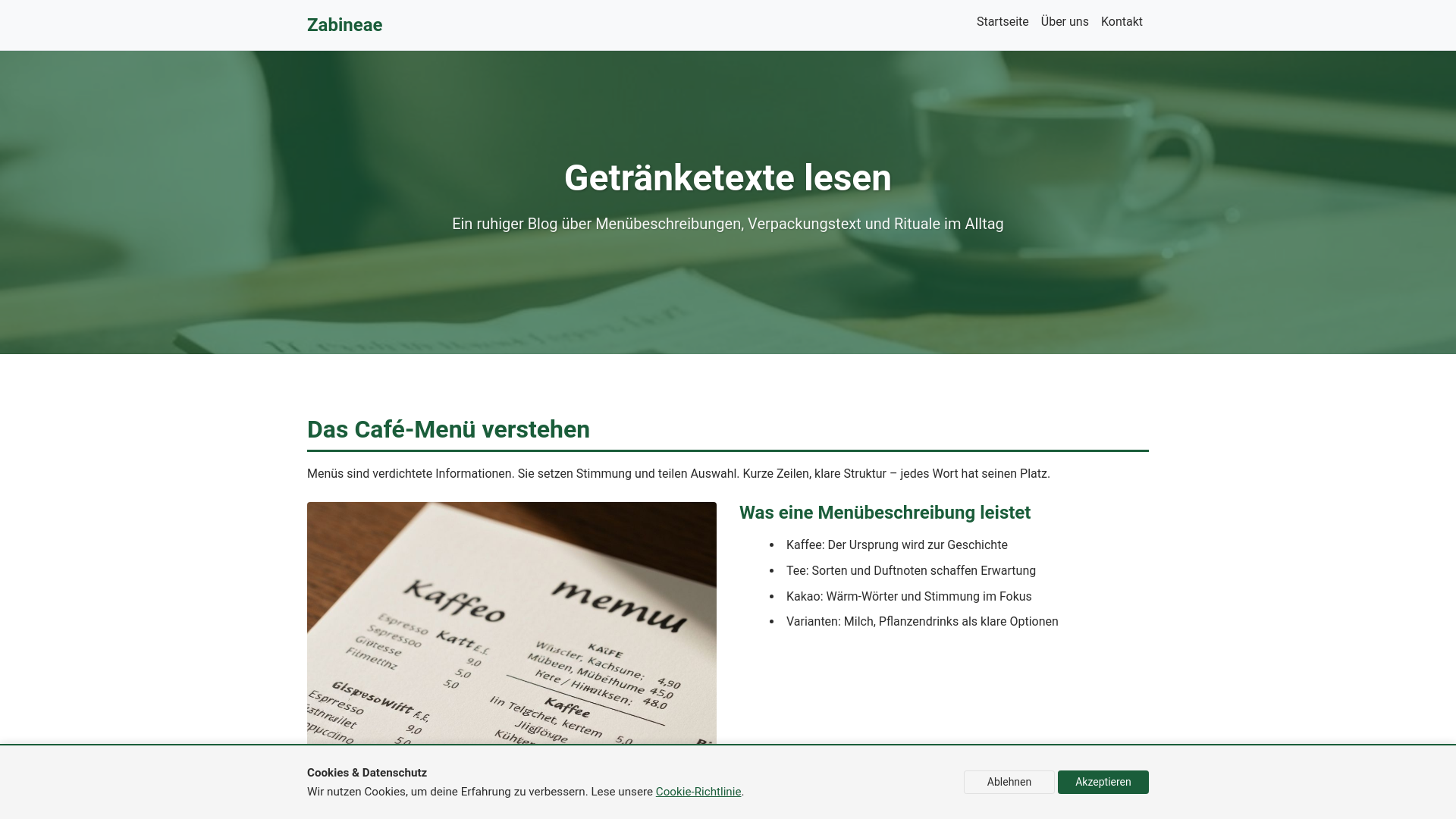 website screenshot of https://zabineae.info/