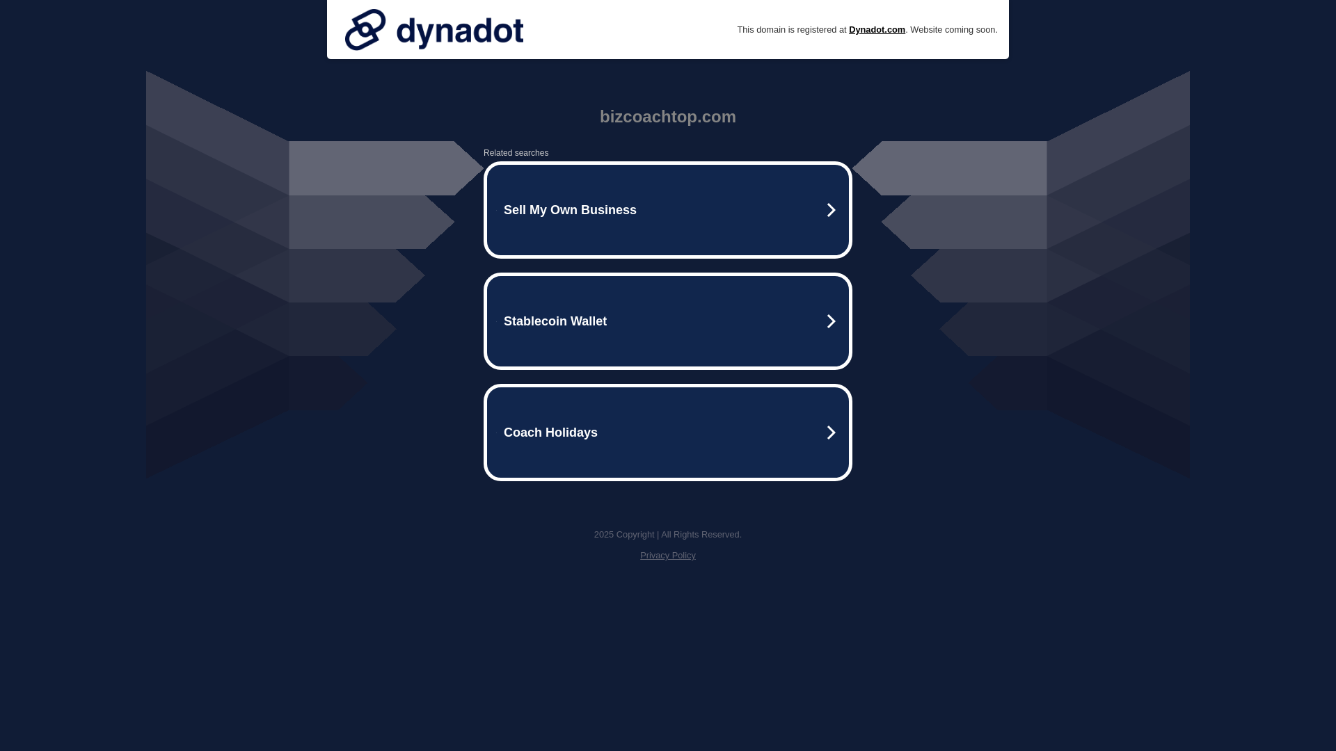 website screenshot of https://bizcoachtop.com/