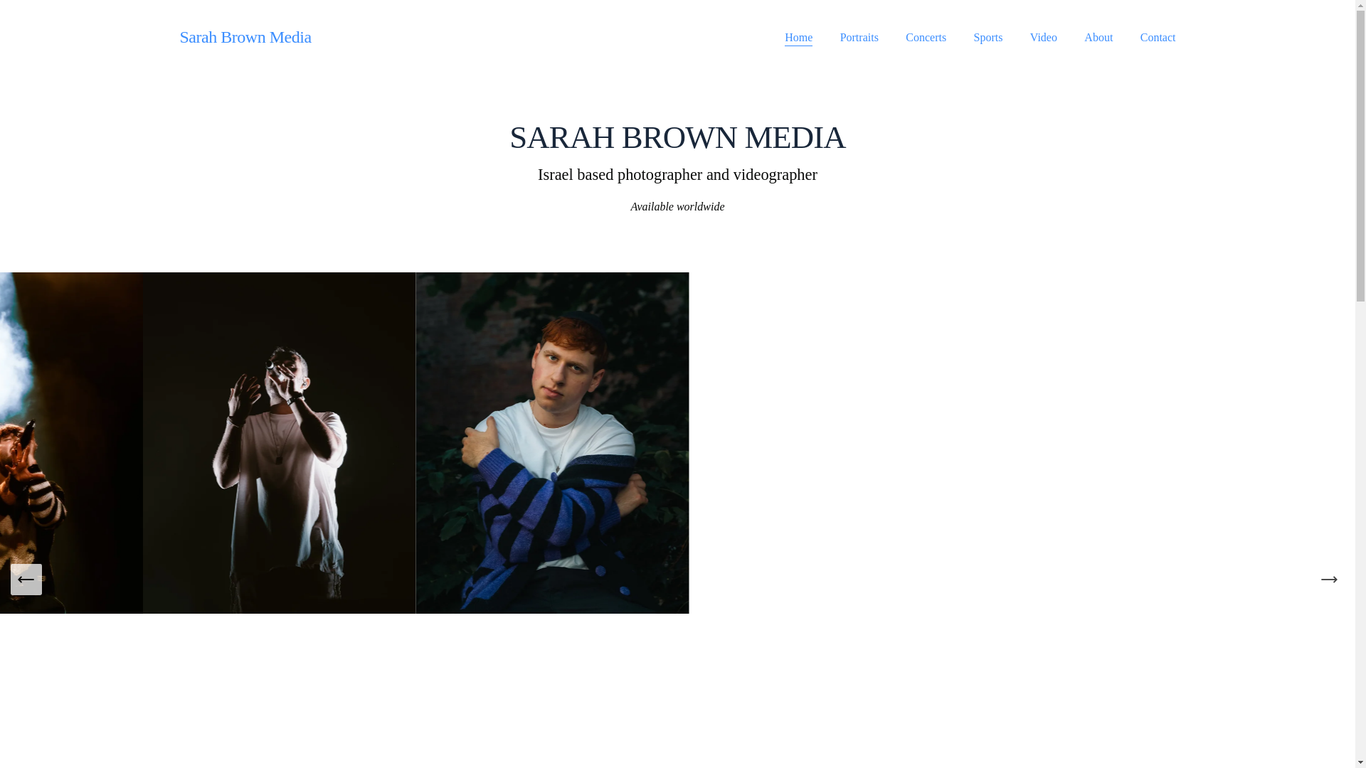 website screenshot of https://sarahbrownmedia.com/