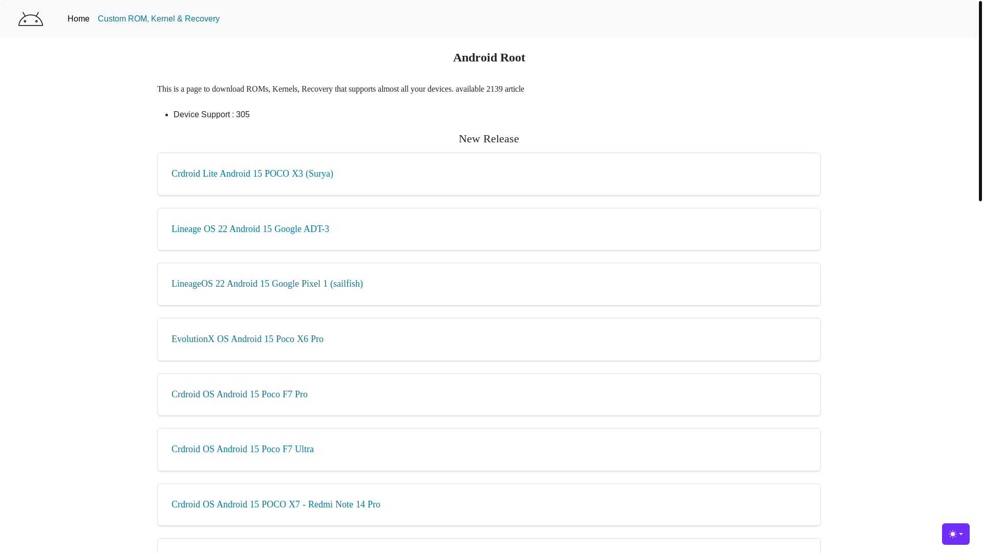 website screenshot of https://androidroot-web.pages.dev/