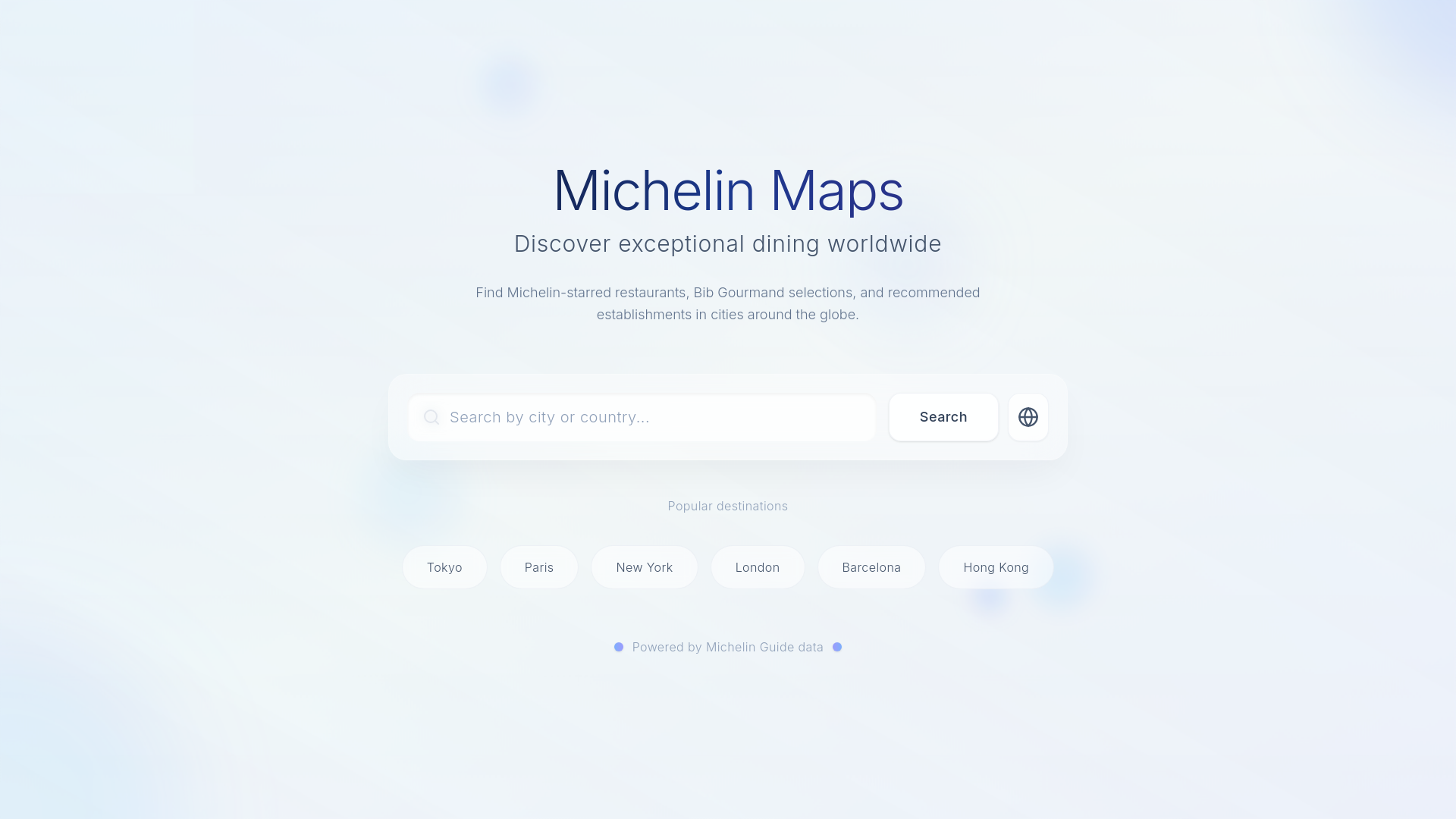 website screenshot of https://michelin-maps.com/