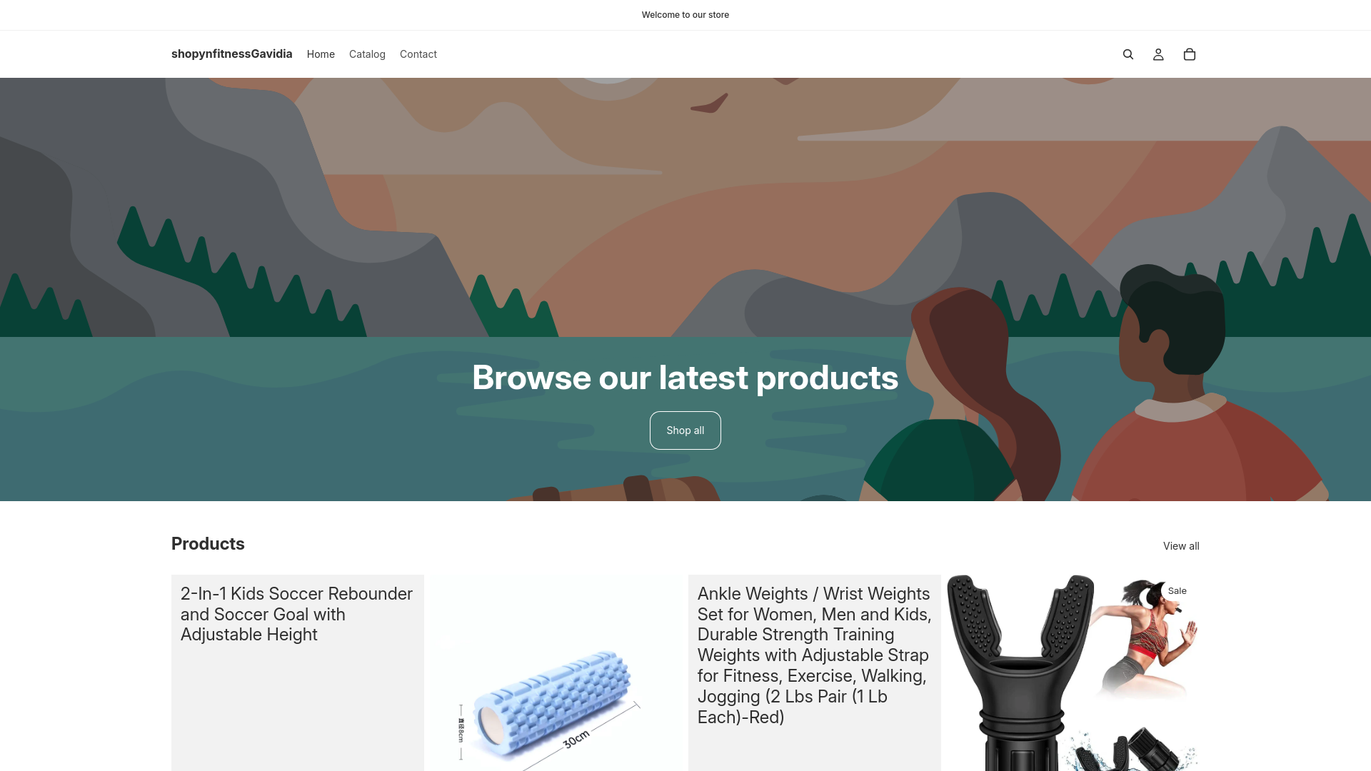 website screenshot of https://shopyfitnessgavidia.store/