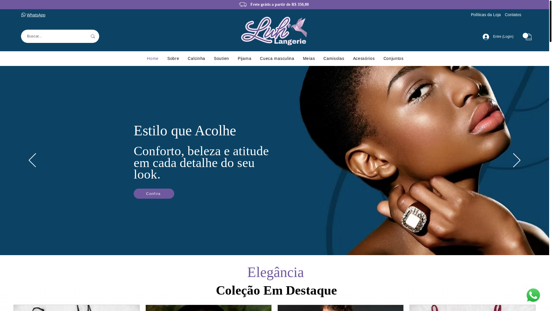 website screenshot of https://luhlangerie.com/