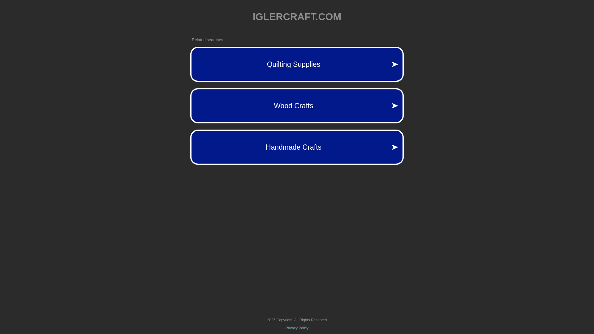 website screenshot of https://iglercraft.com/