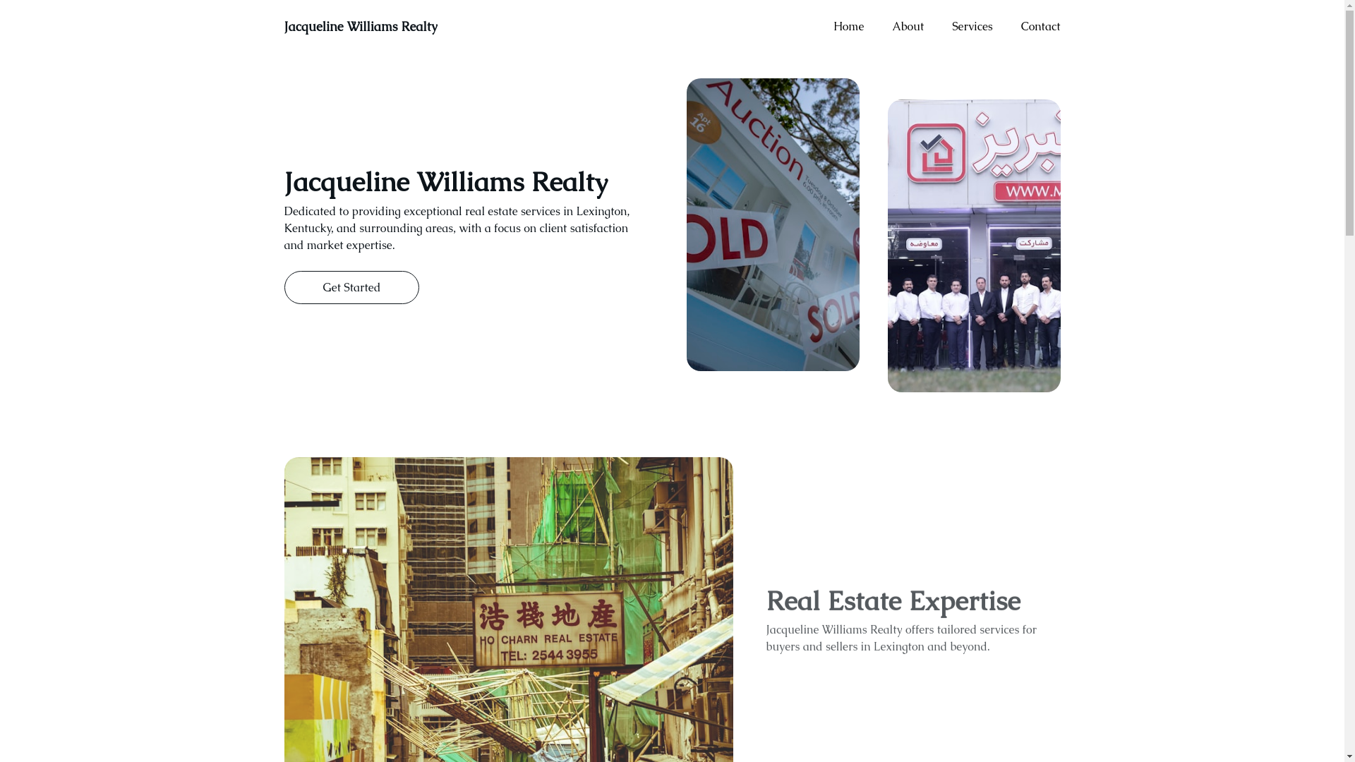 website screenshot of https://jacquelinewilliamsrealty.com/