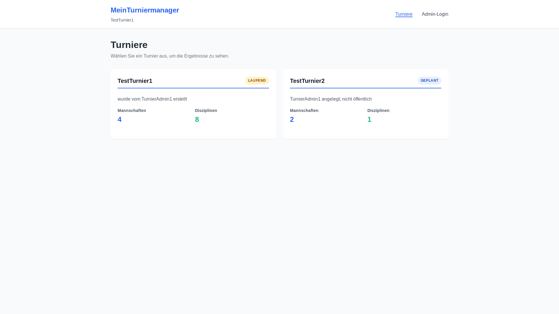 website screenshot of https://meinturniermanager.com/