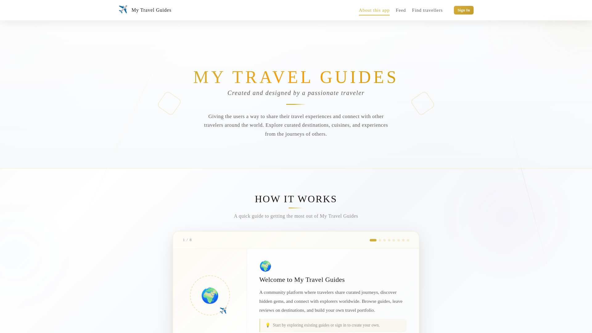 website screenshot of https://my-travel-guides.com