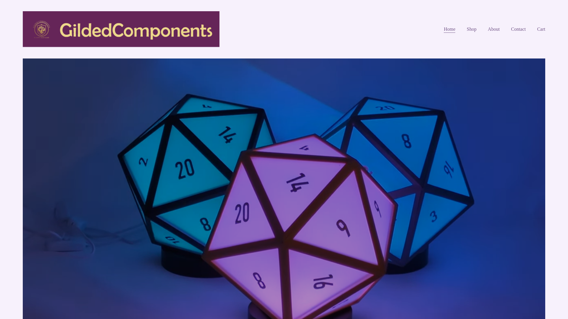 website screenshot of https://gildedcomponents.com