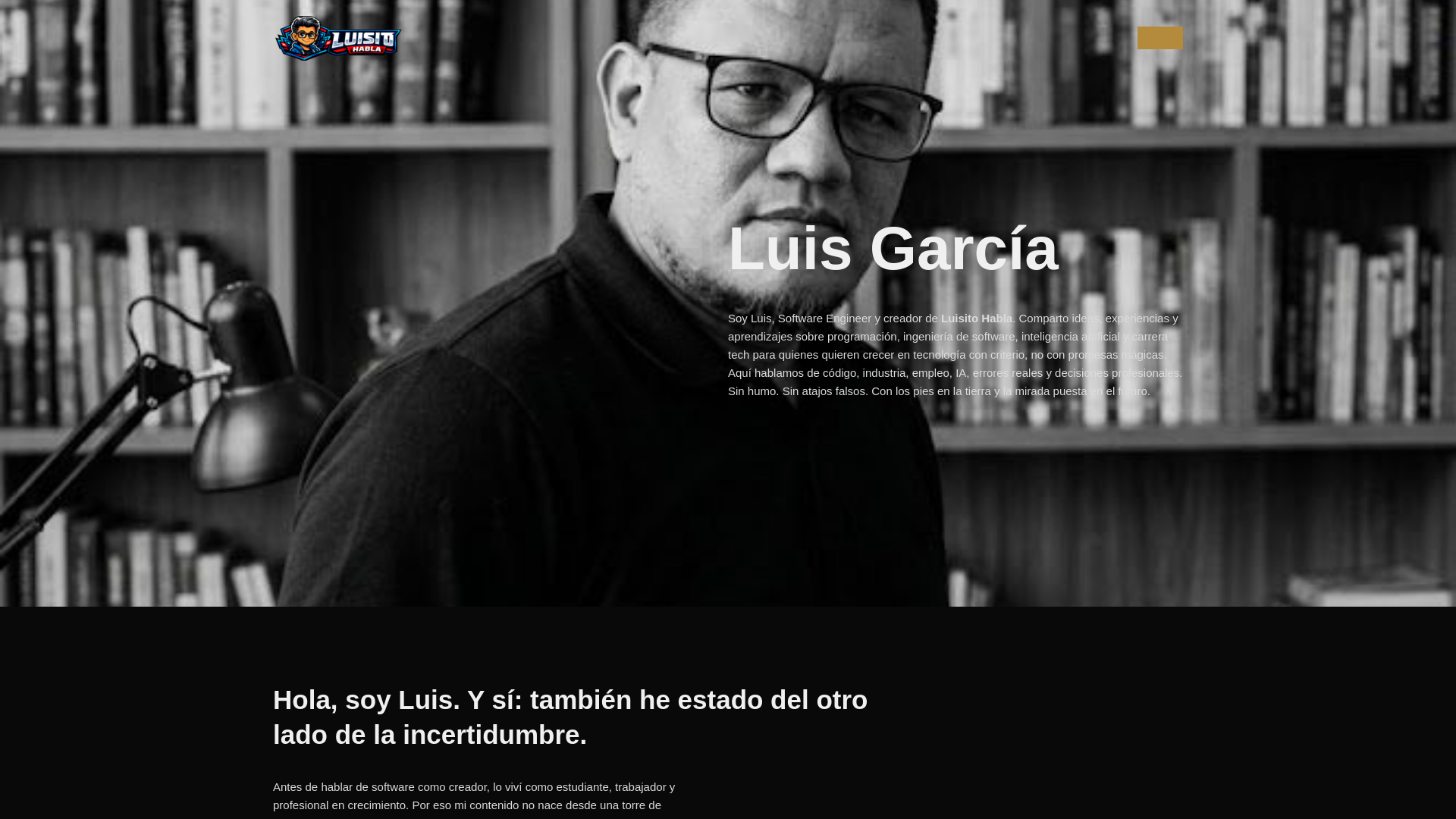 website screenshot of https://luisitohabla.online/