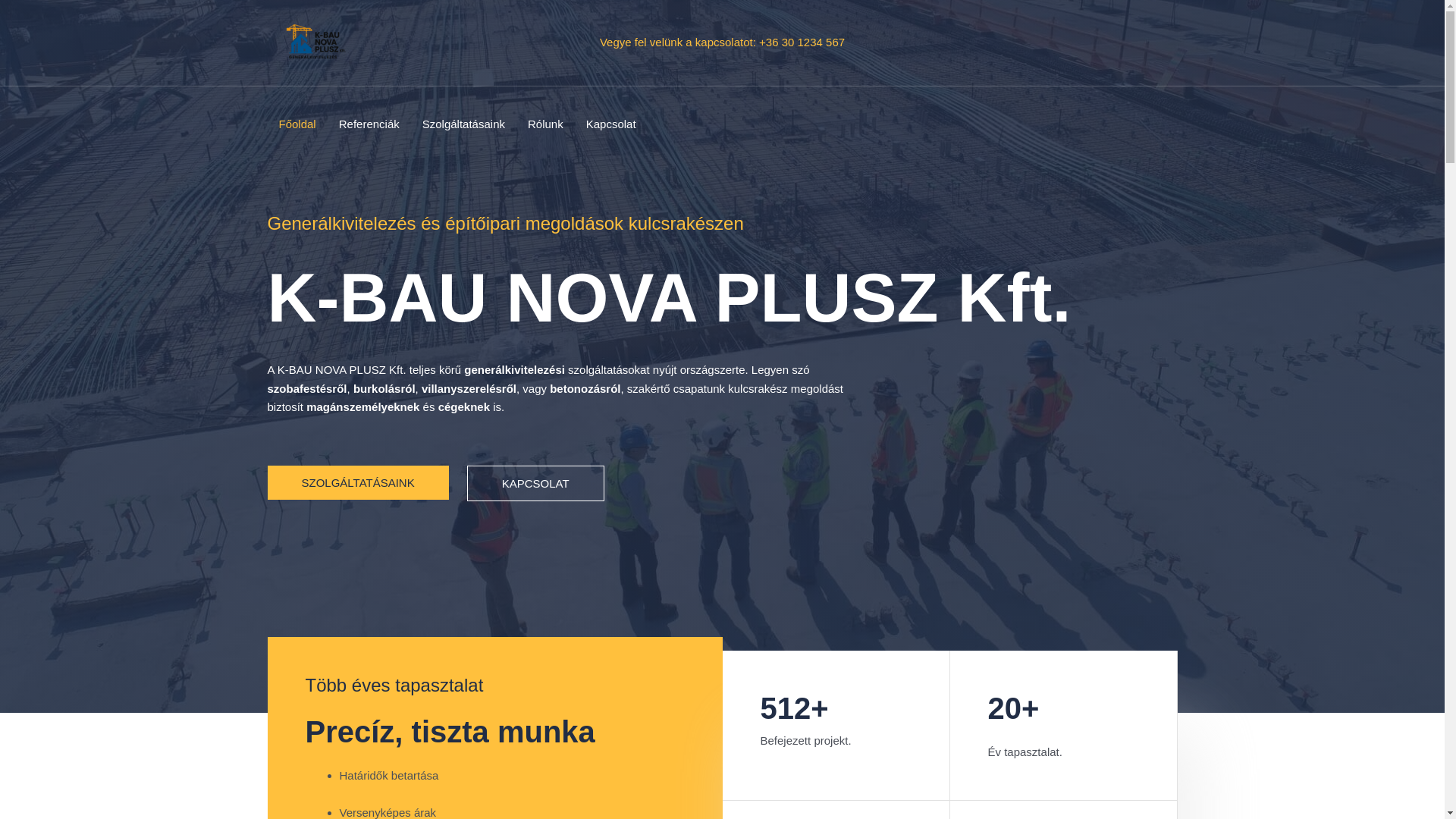 website screenshot of https://kbaunova.hu/
