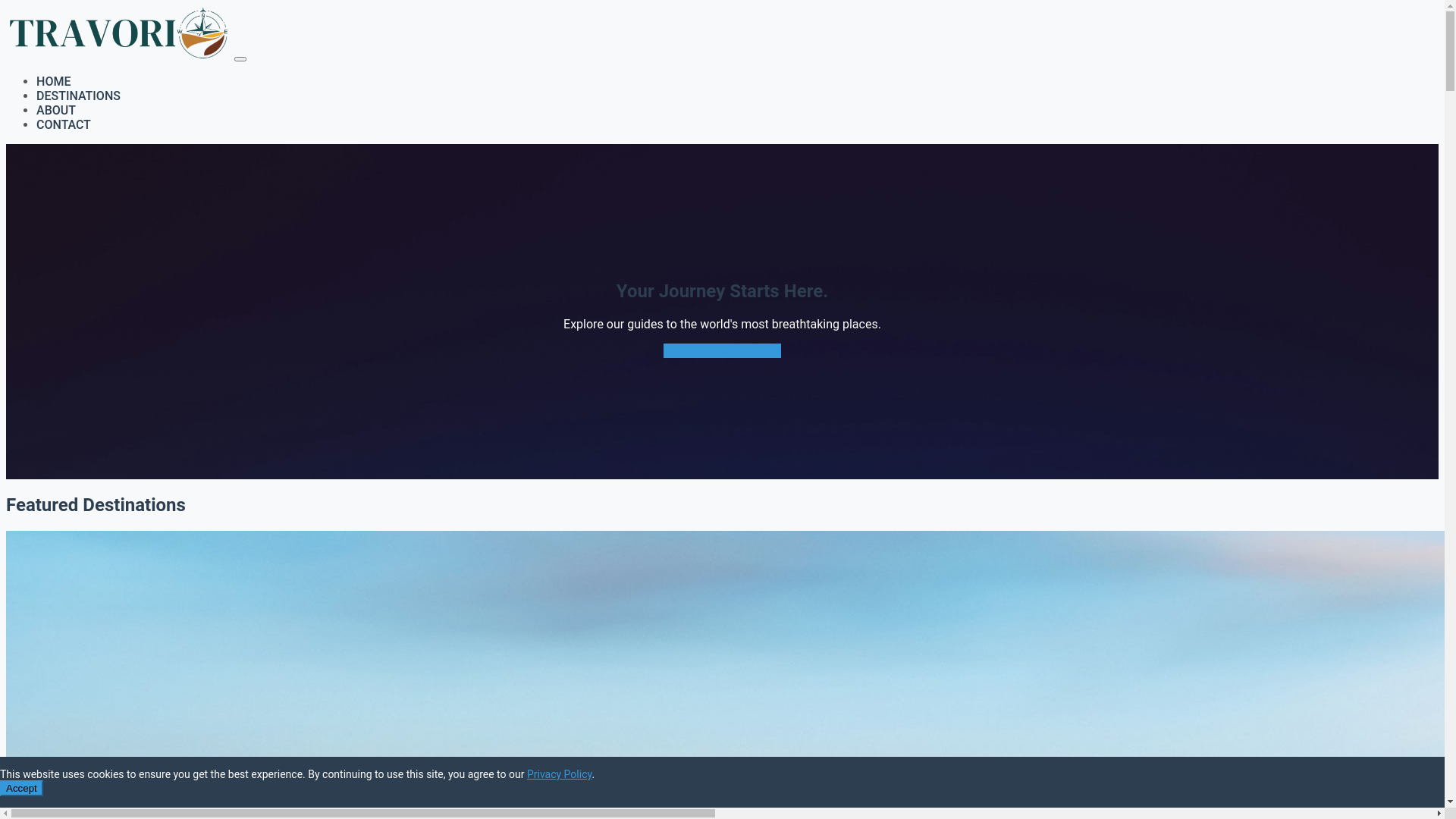 website screenshot of https://travori.site/