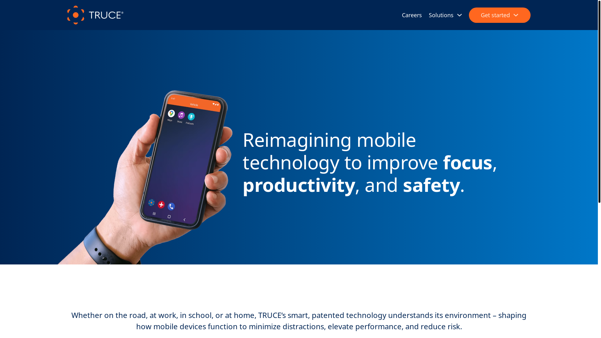 website screenshot of https://trucesoftwareproductivity.com/