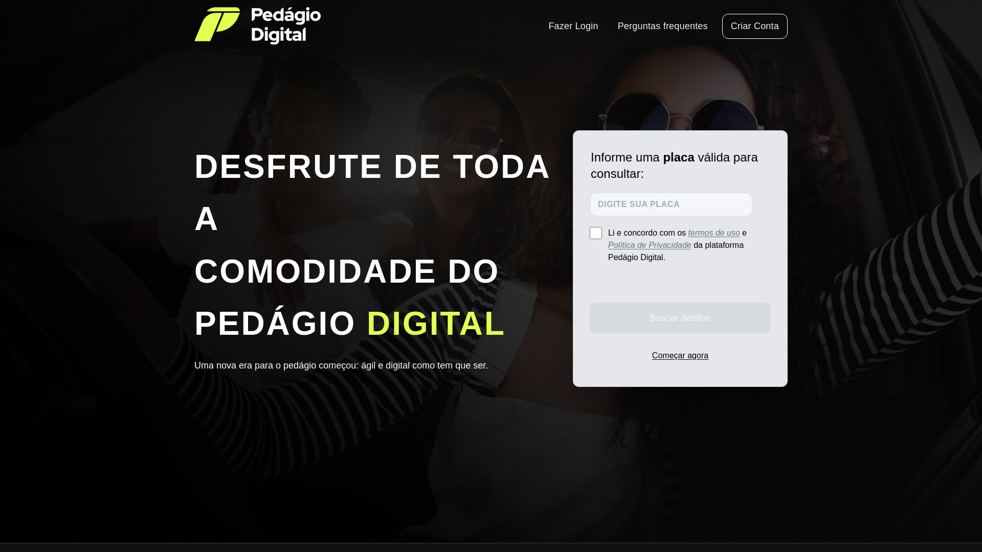 website screenshot of https://pedagiodigtal.com/c/home.php