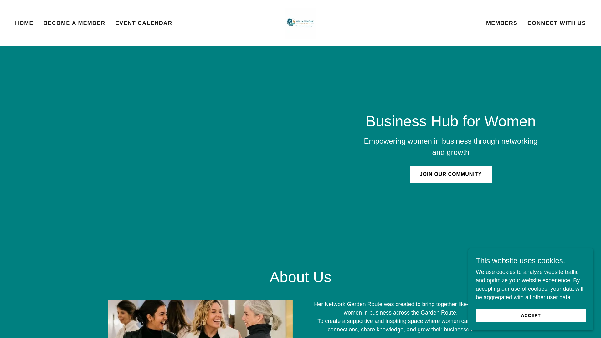 website screenshot of https://hernetworksa.co.za/