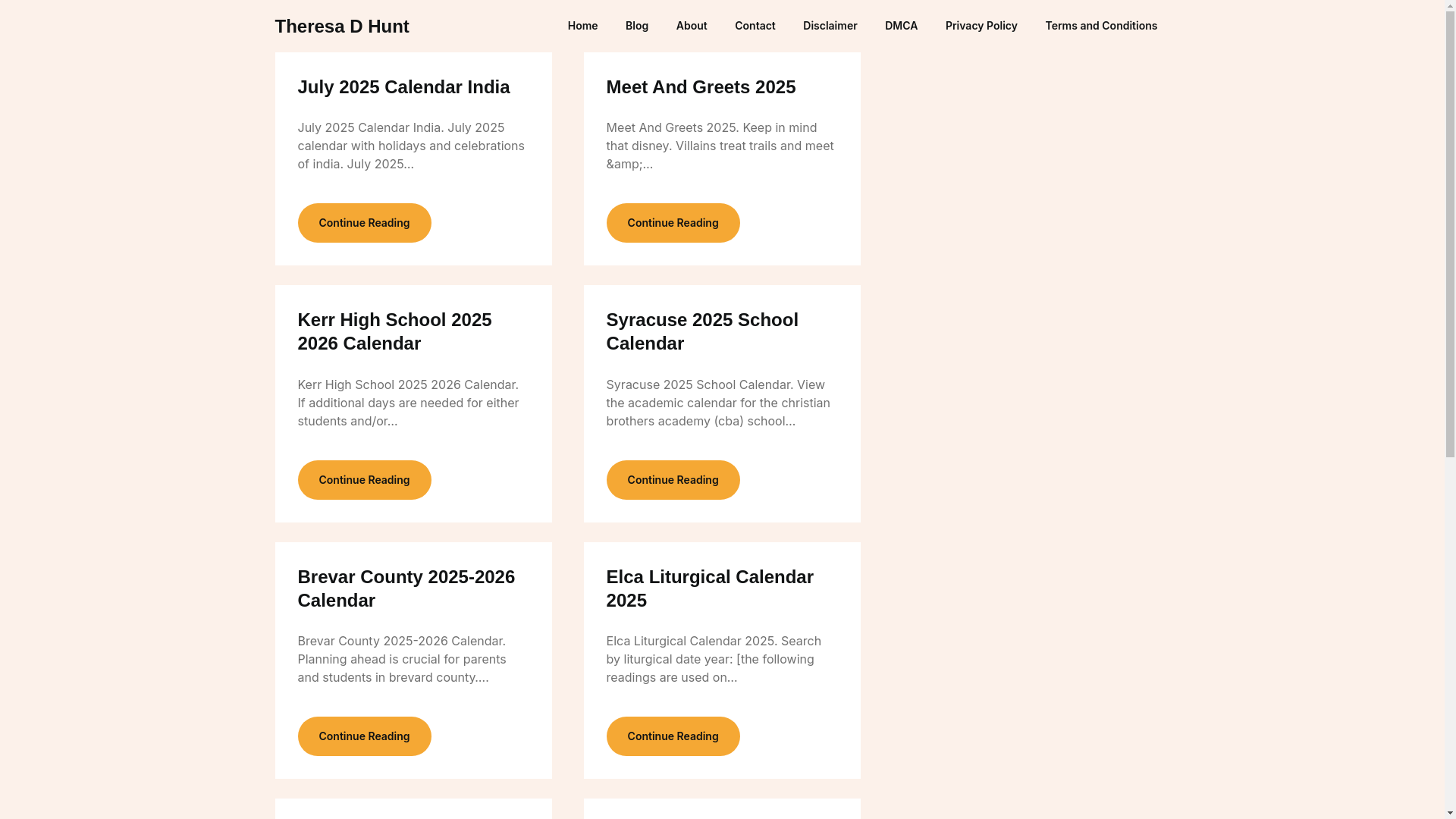 website screenshot of https://theresadhunts.pages.dev/