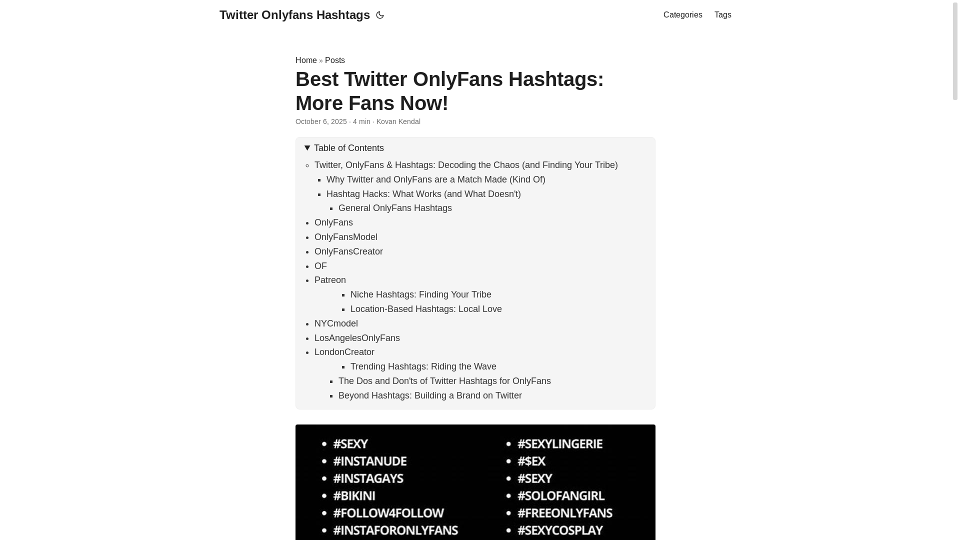 website screenshot of https://twitter-onlyfans-hashtags.pages.dev/