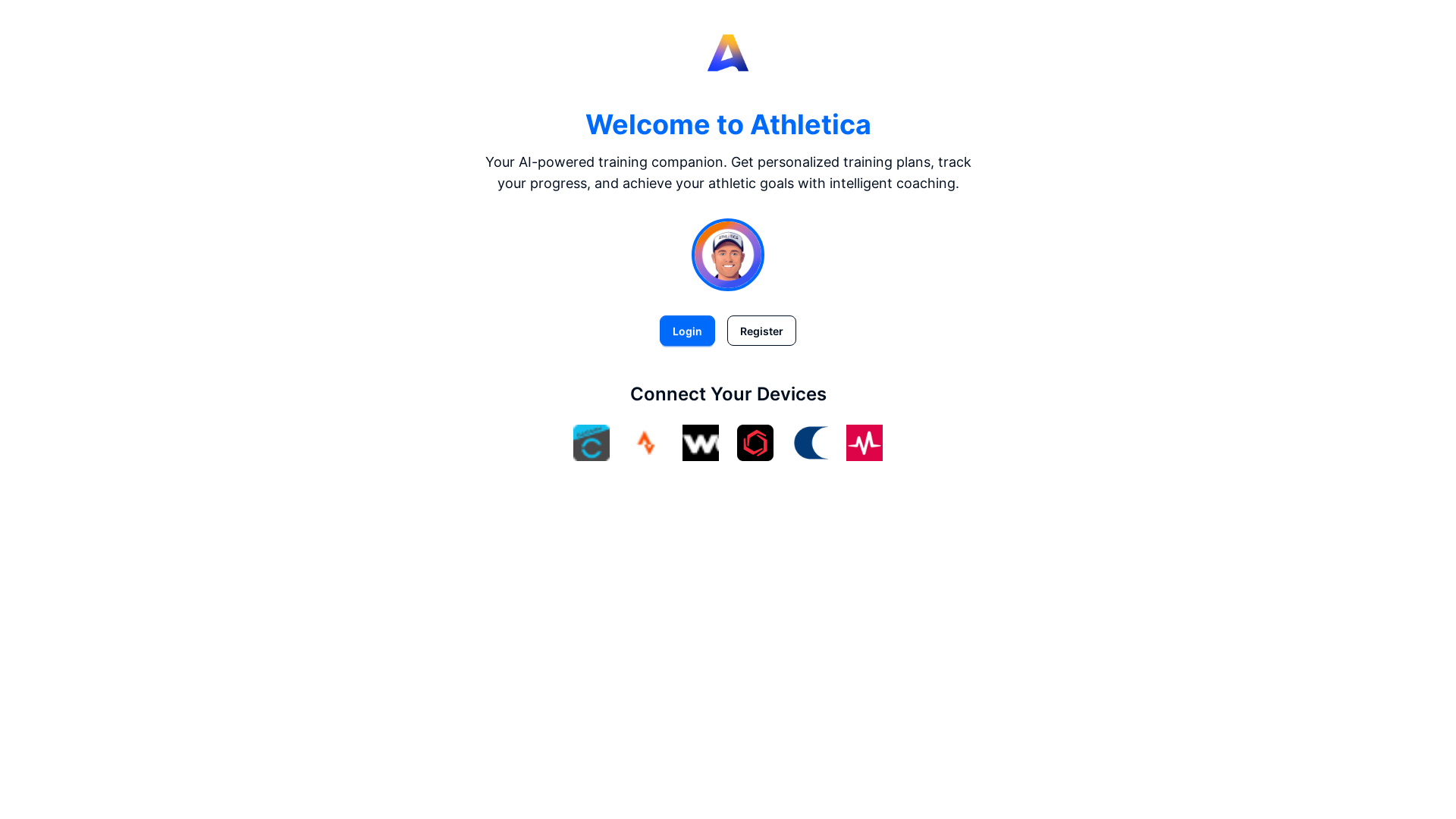 website screenshot of https://athletica-frontend.pages.dev/