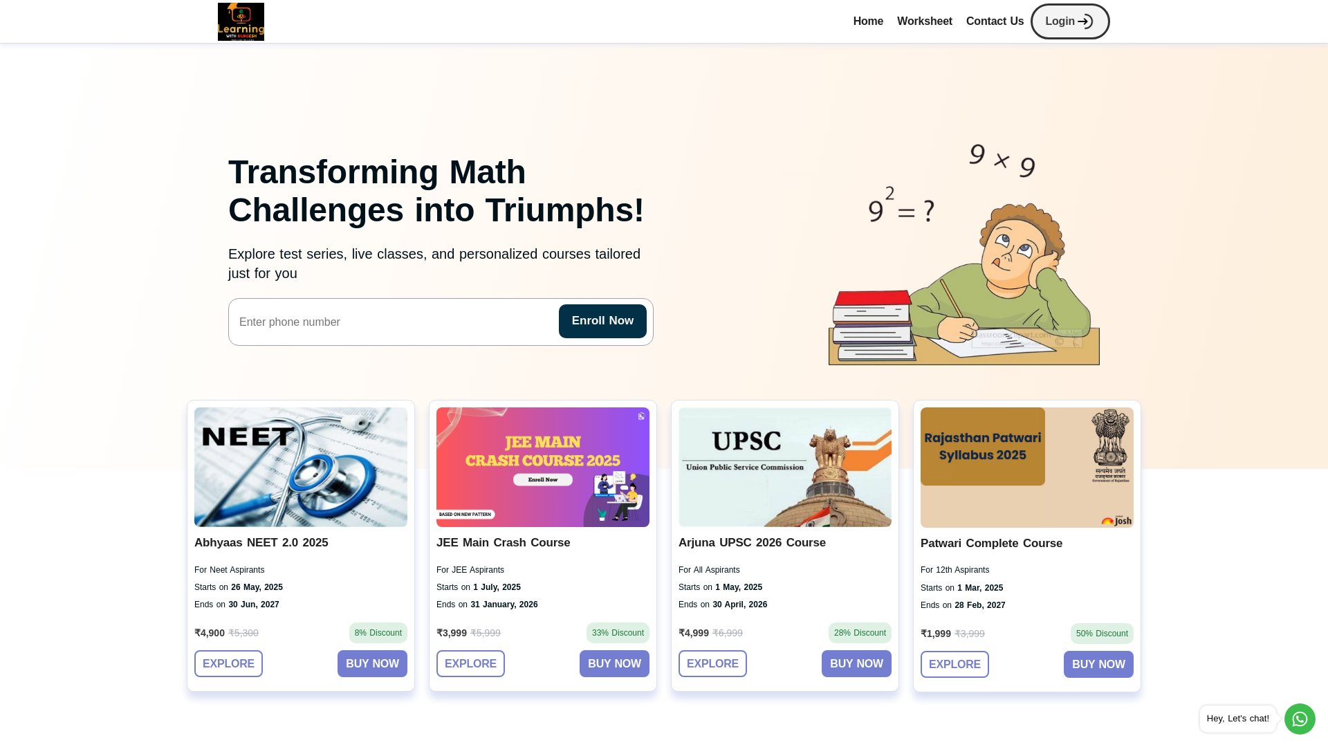 website screenshot of https://elearningwithdurgesh.com/