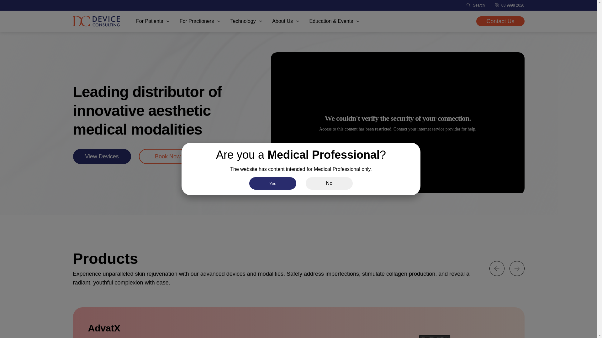 website screenshot of https://deviceconsulting.info/