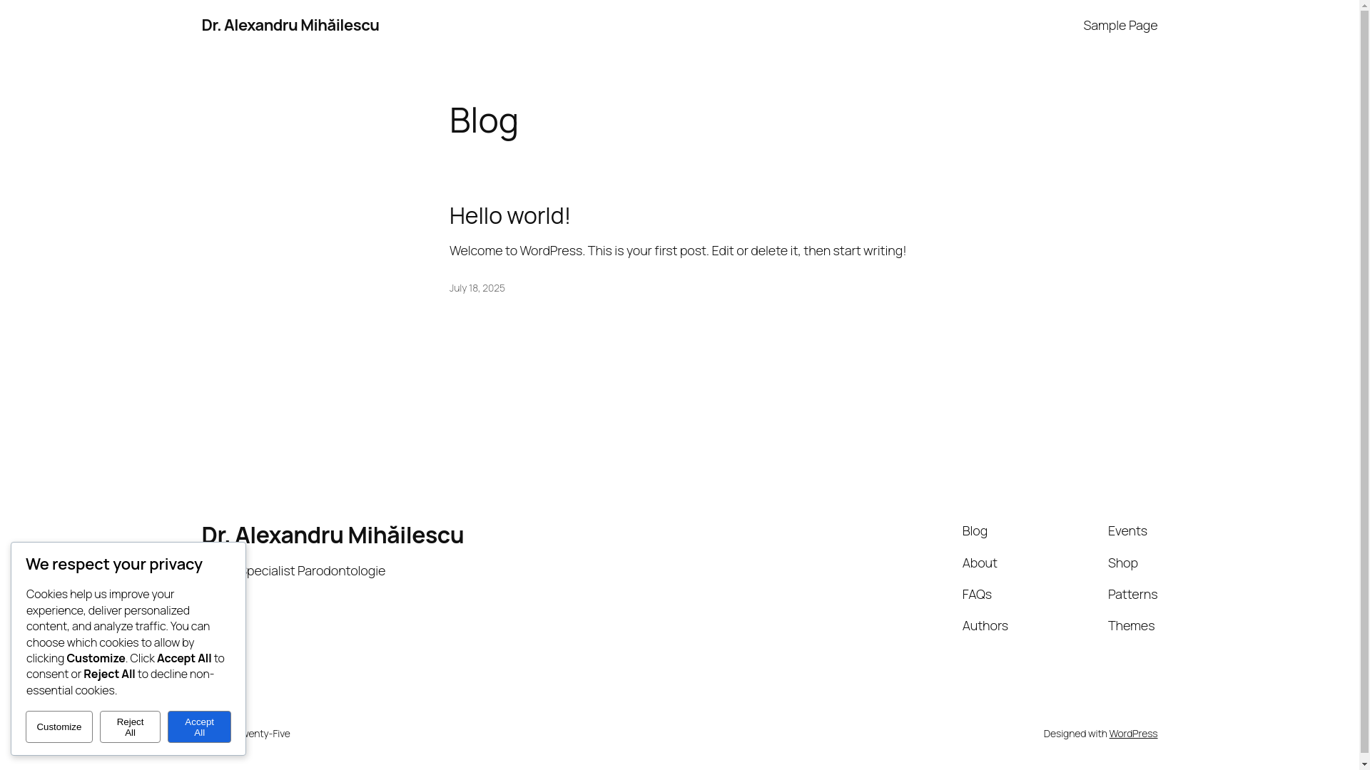 website screenshot of https://dralexandrumihailescu.ro/