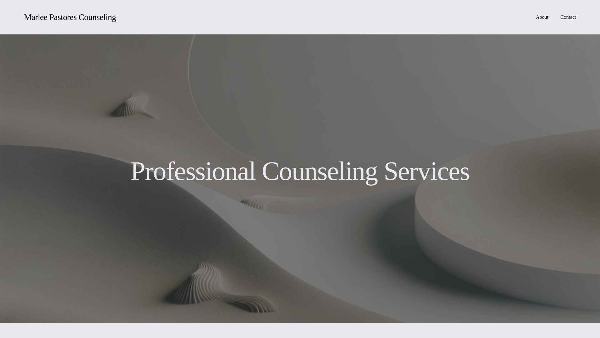 website screenshot of https://marleepastorescounseling.com