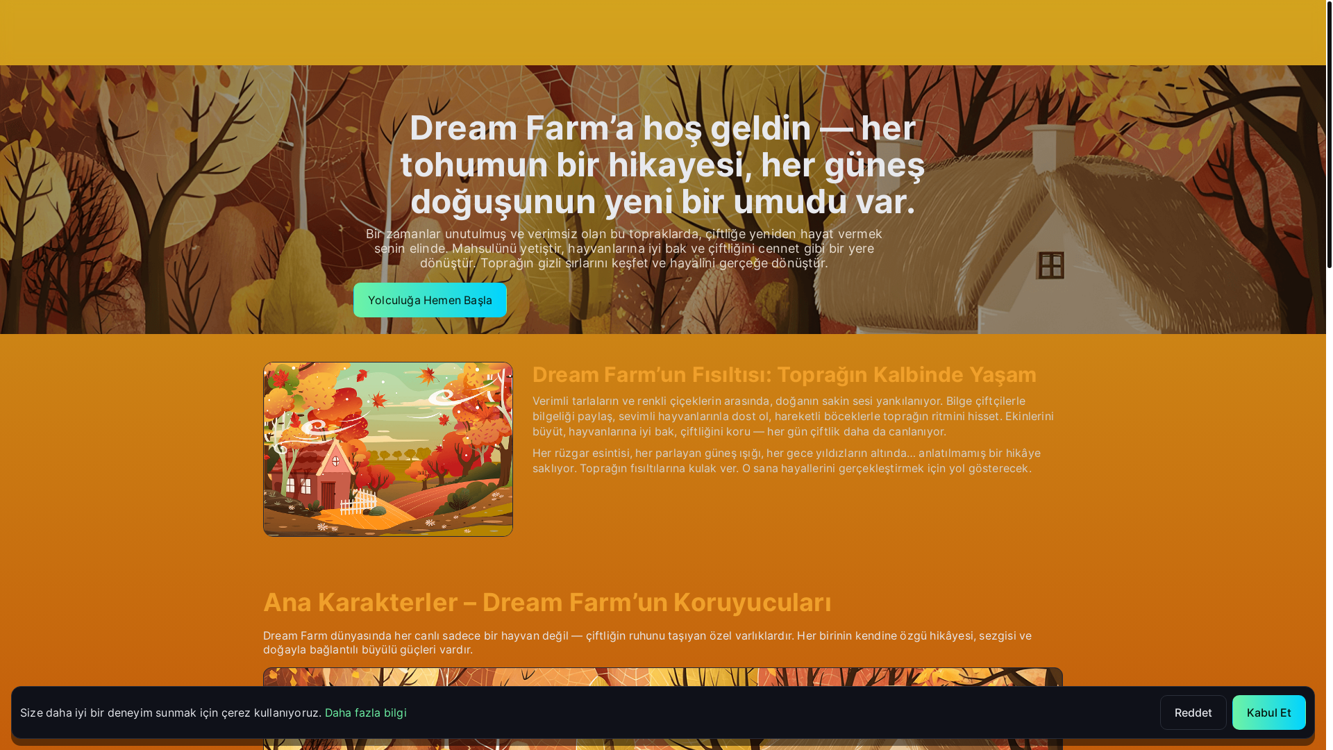 website screenshot of https://dreamfarmadventure.com/