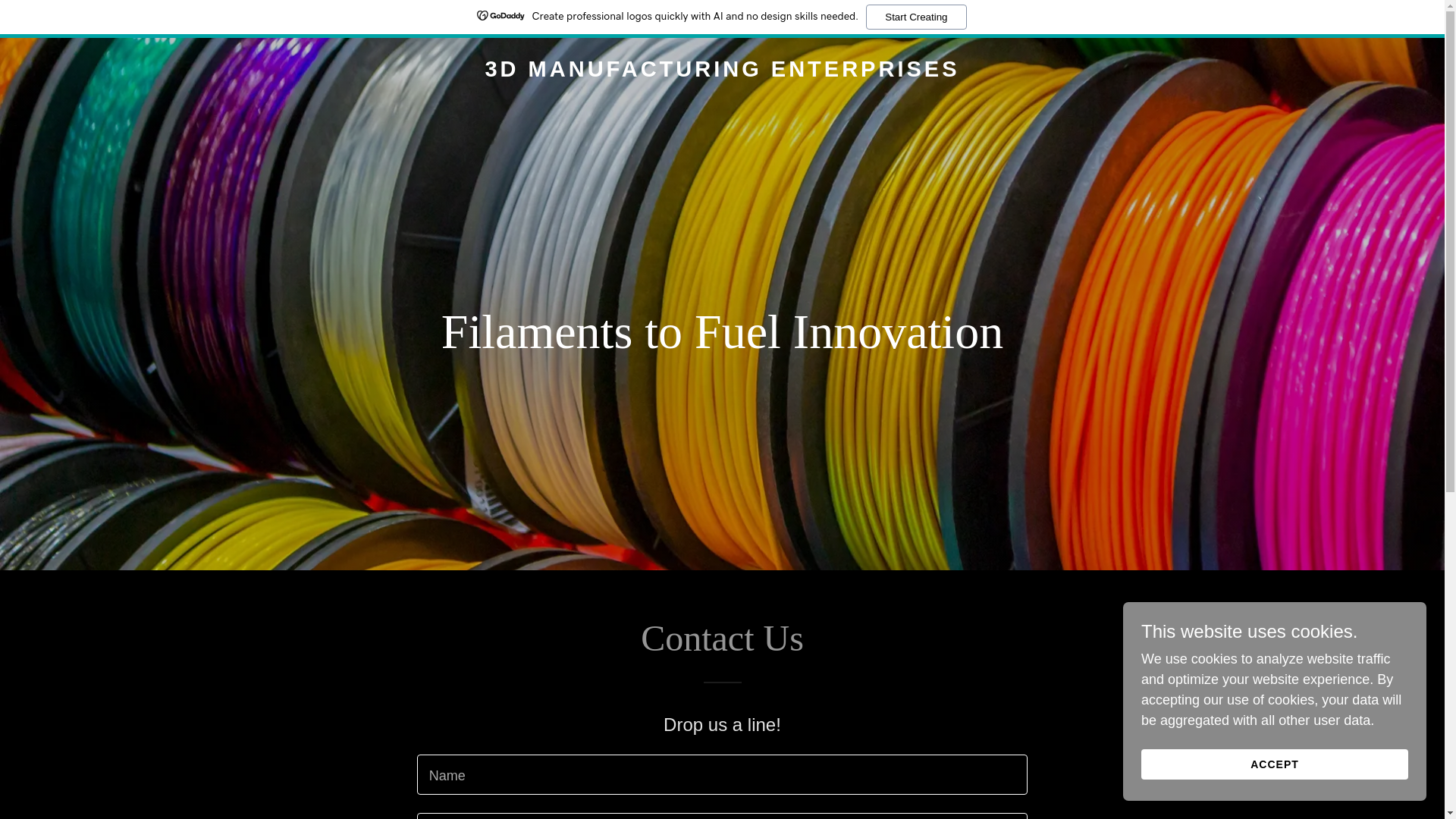 website screenshot of https://3dmefilaments.com/