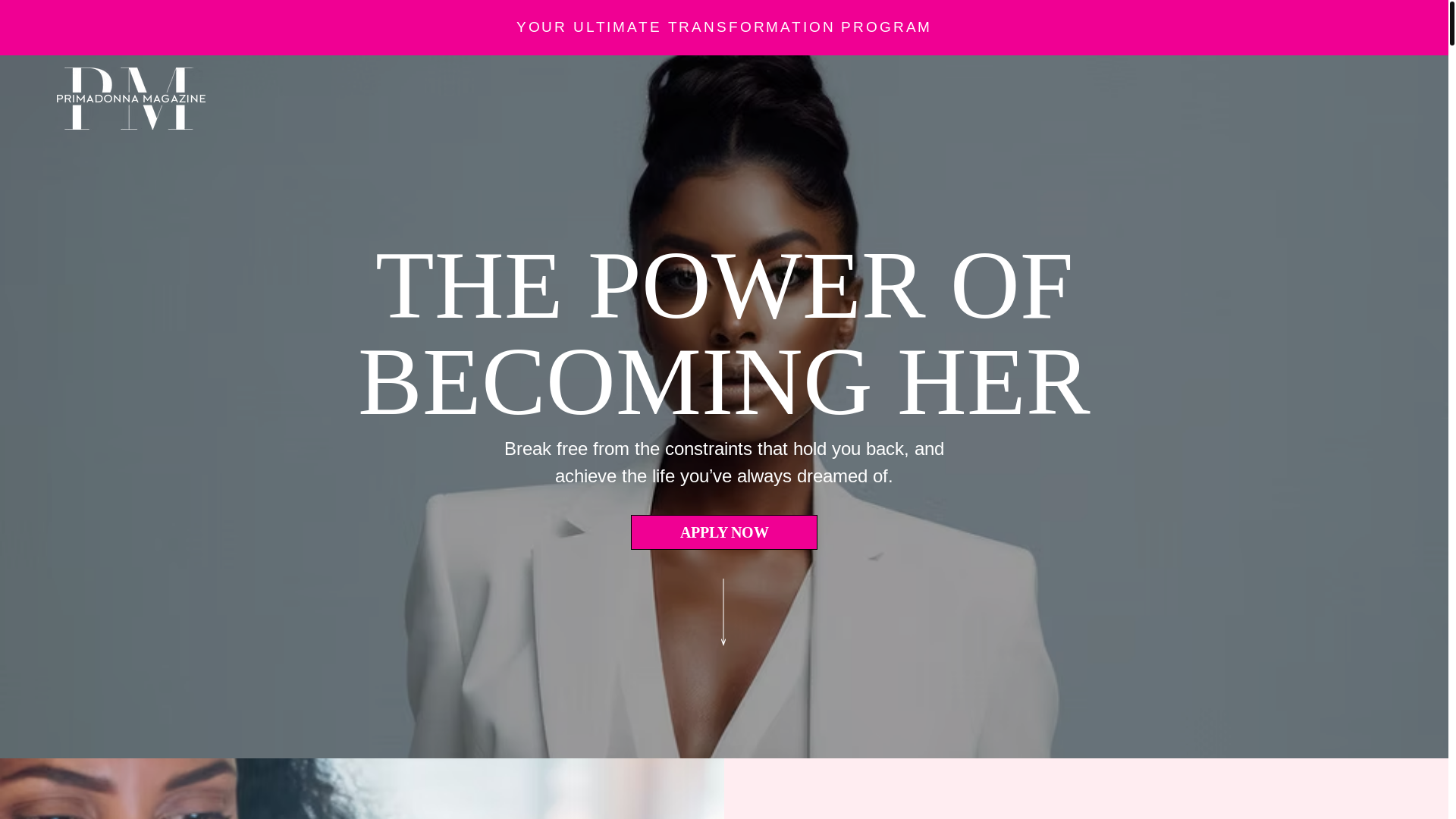 website screenshot of https://primadonnamagazine.biz/