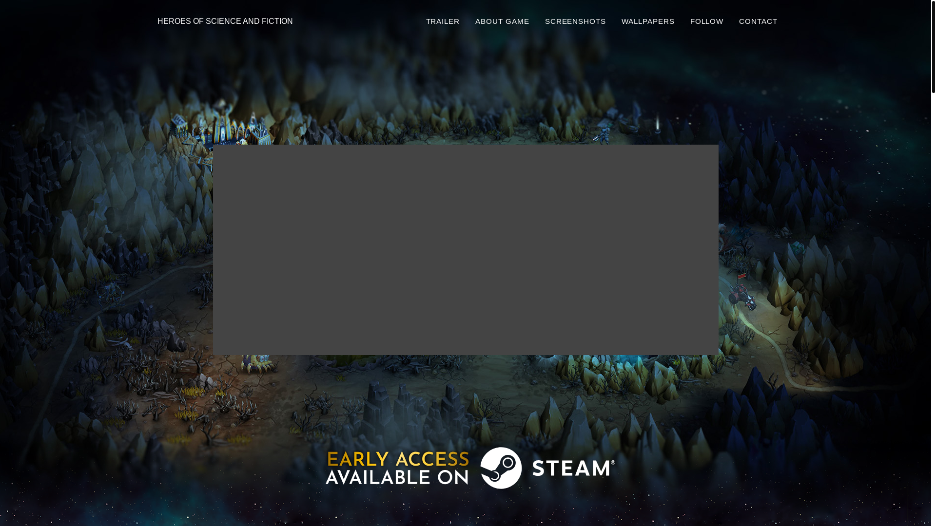 website screenshot of https://heroesofscienceandfiction.com/